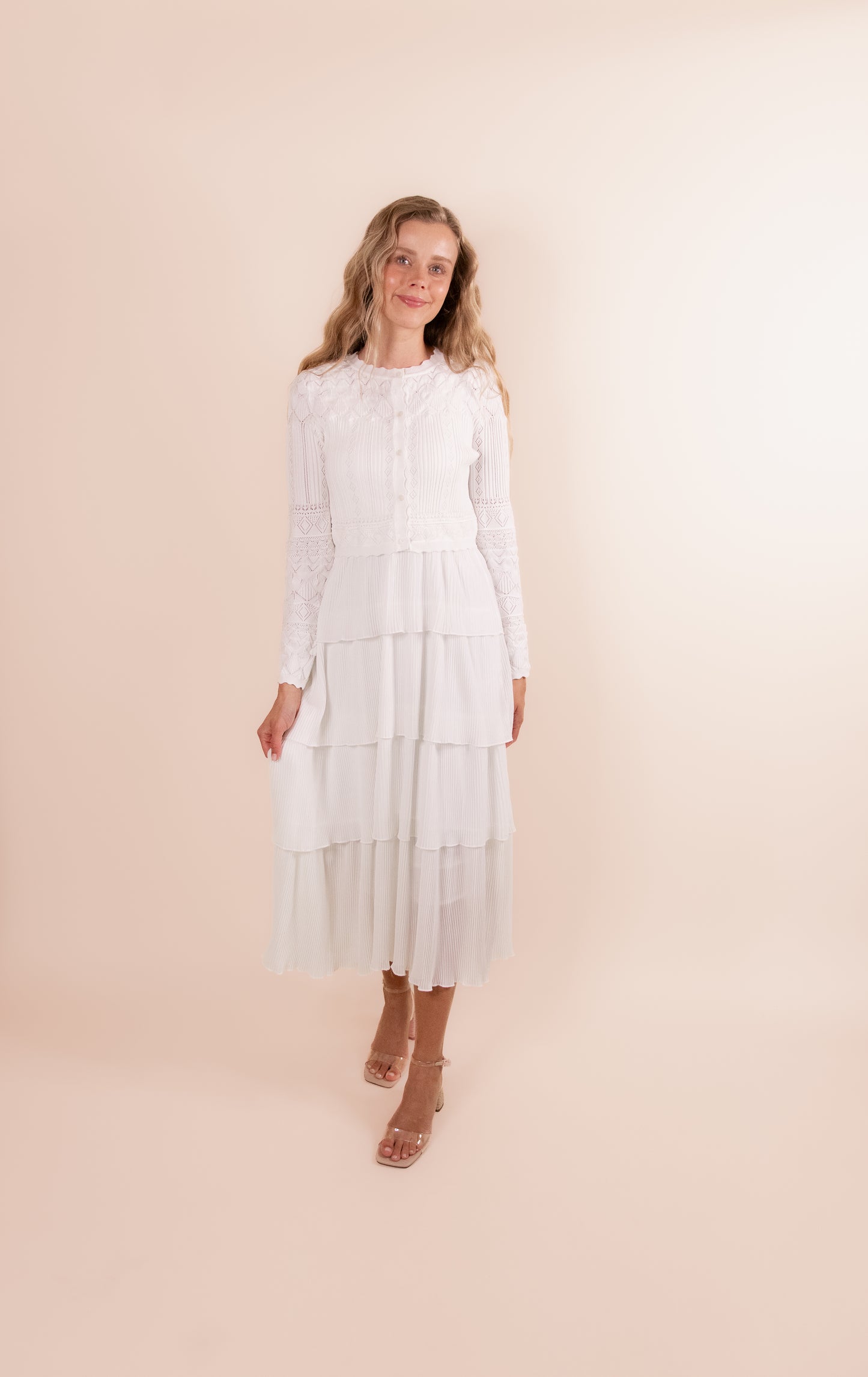 The Prim Ruffled Tank Dress