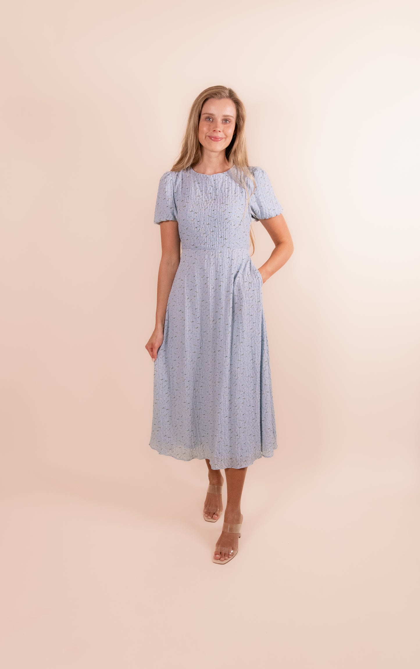 The Lauren Floral Tie Midi Dress