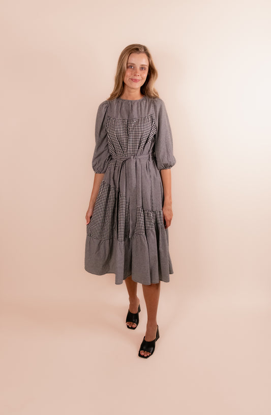 The Bella Gingham Tiered Dress
