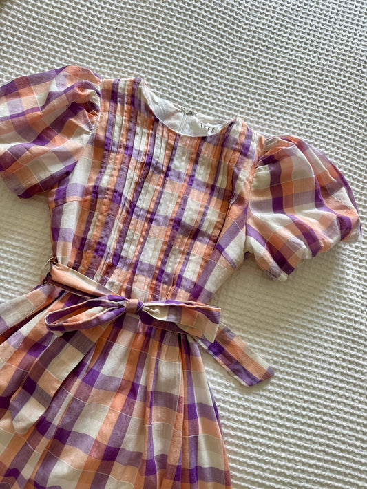 The Lena Plaid Midi Dress