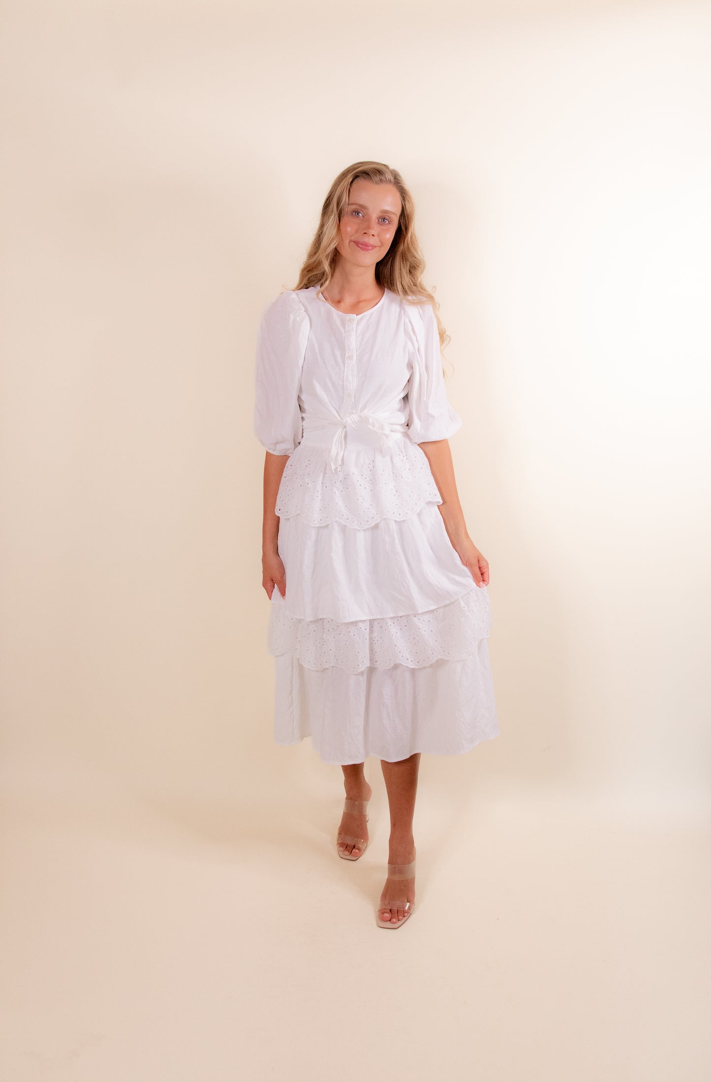 The Lucy Ruffle Eyelet Skirt