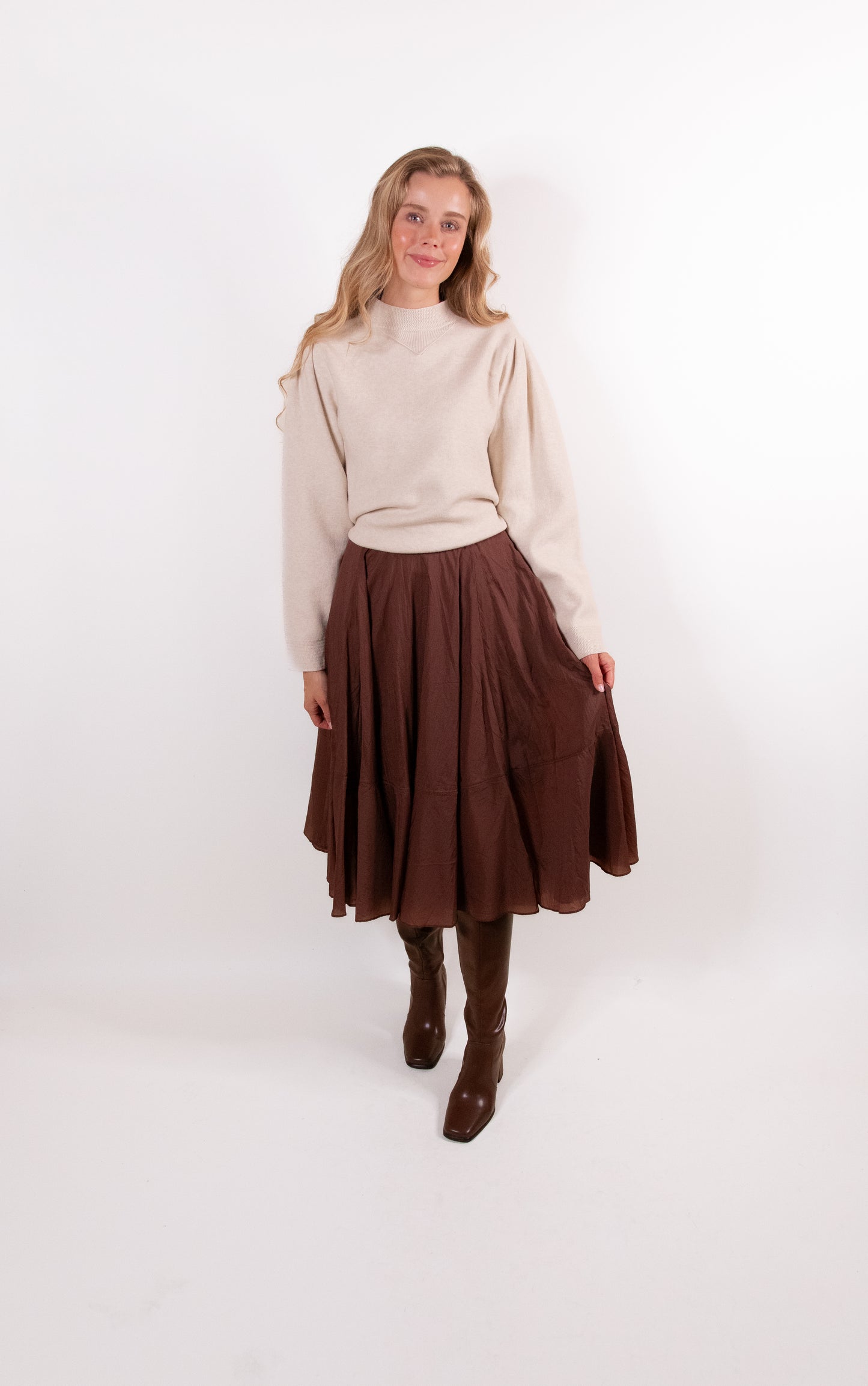 The Katie Flounce Midi Skirt