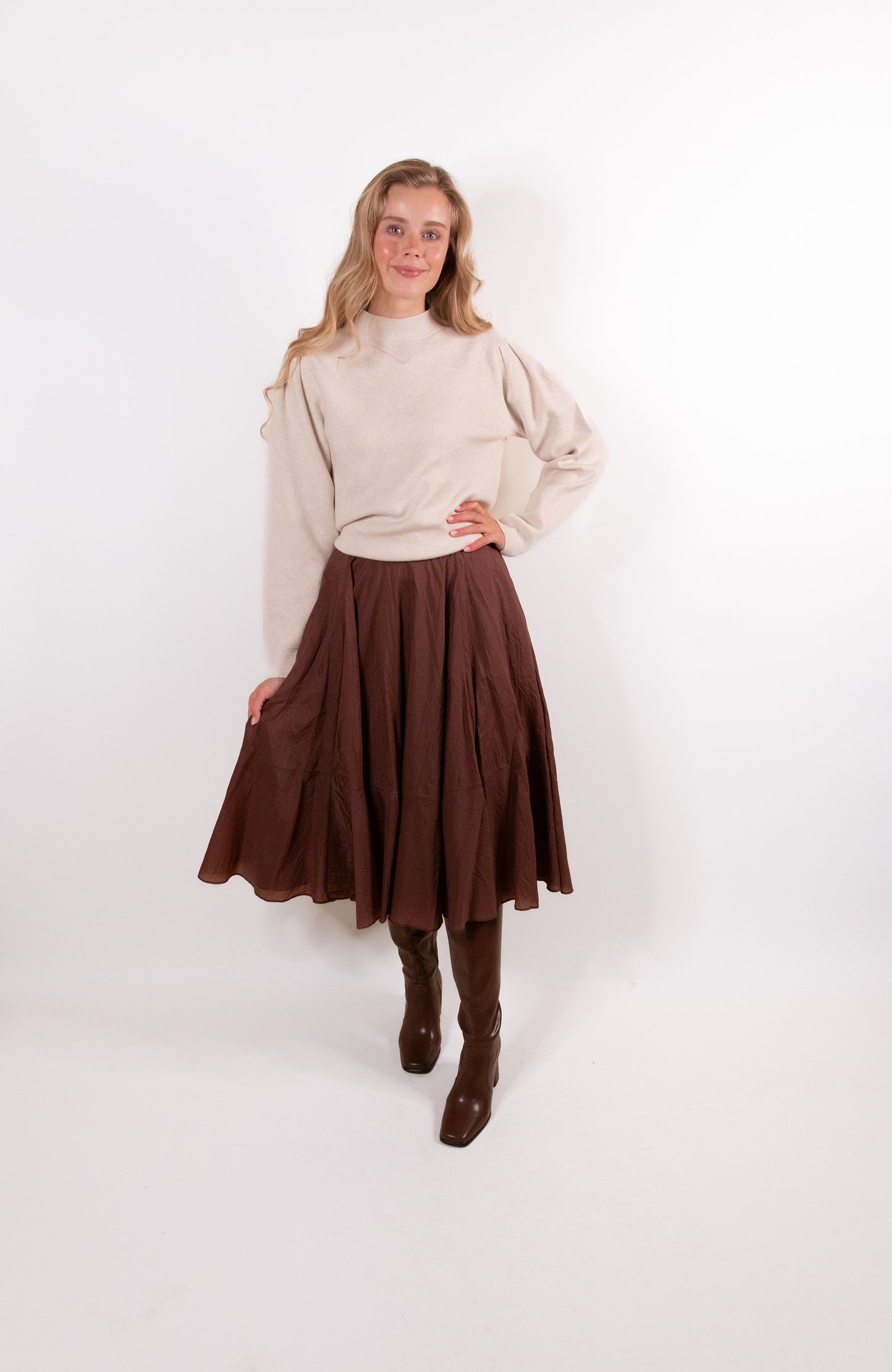 The Katie Flounce Midi Skirt