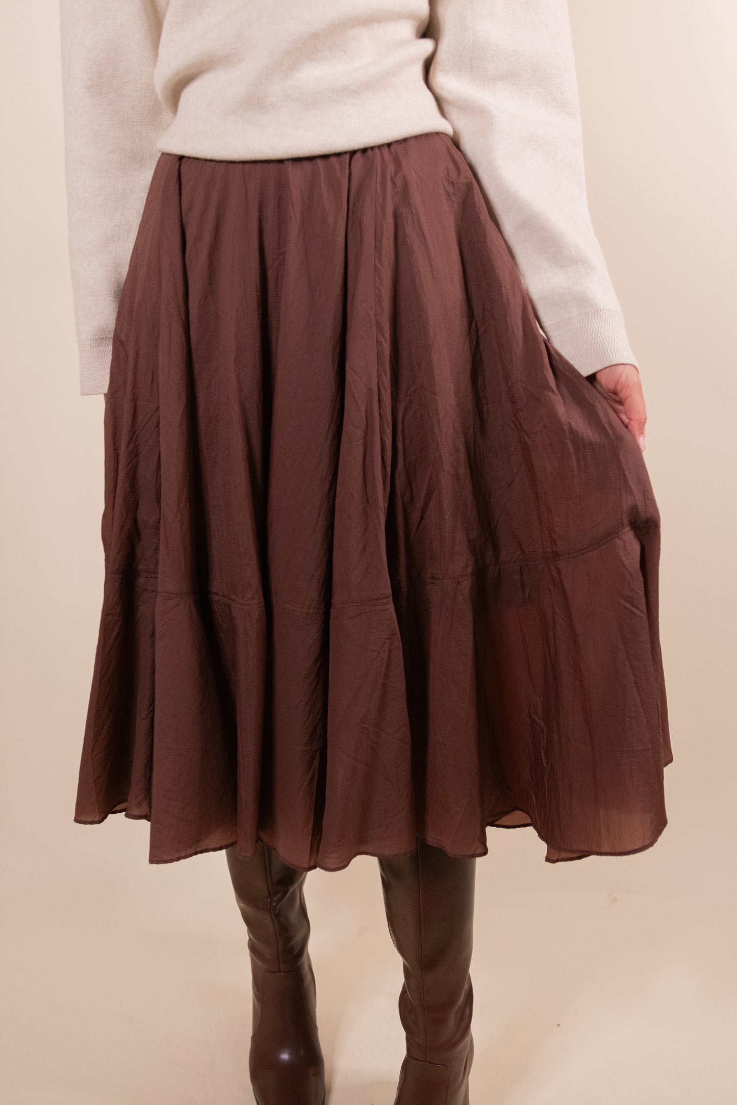 The Katie Flounce Midi Skirt