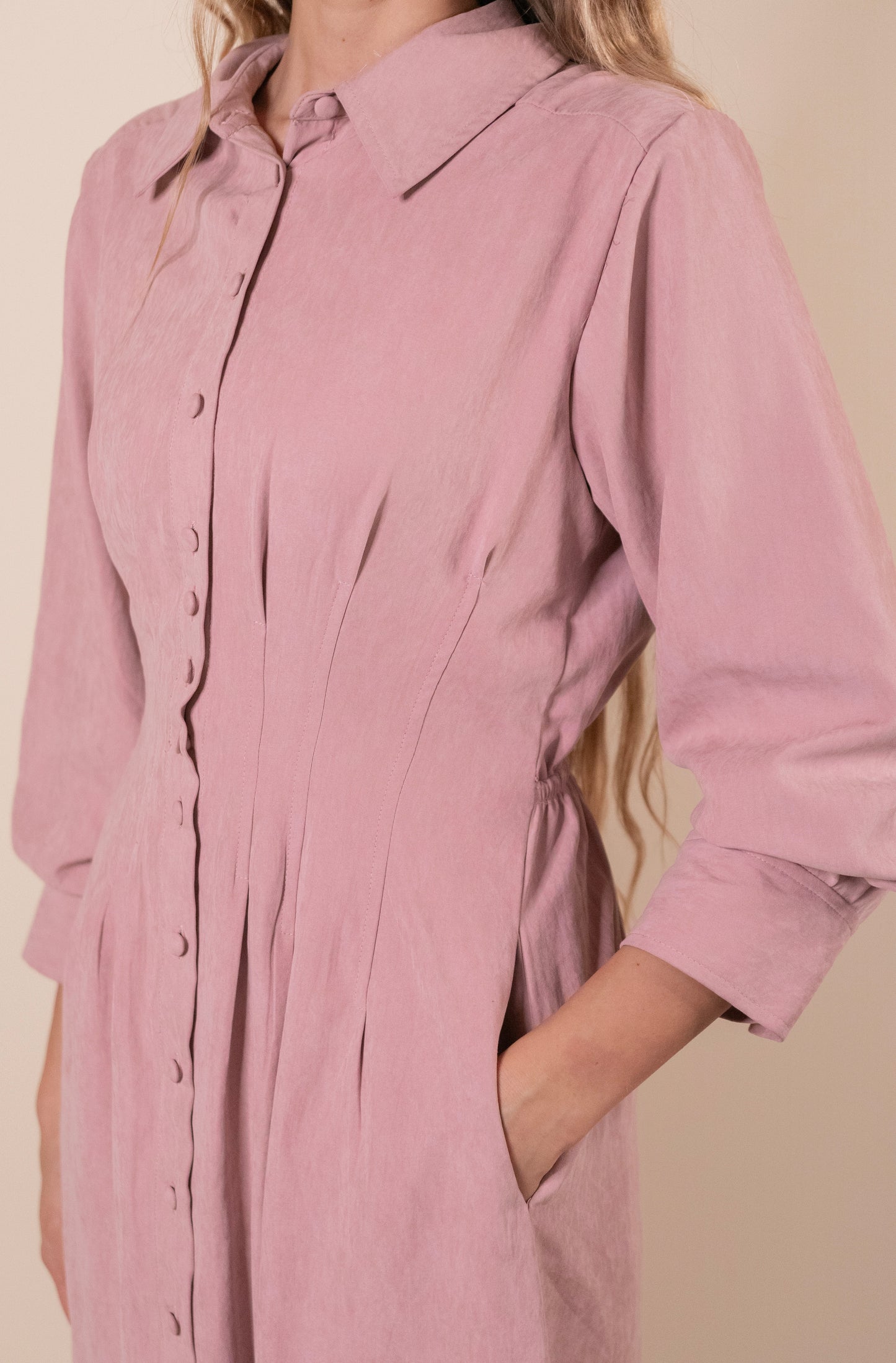 The Marley Pleated Waist Midi Dress