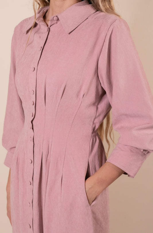 The Marley Pleated Waist Midi Dress