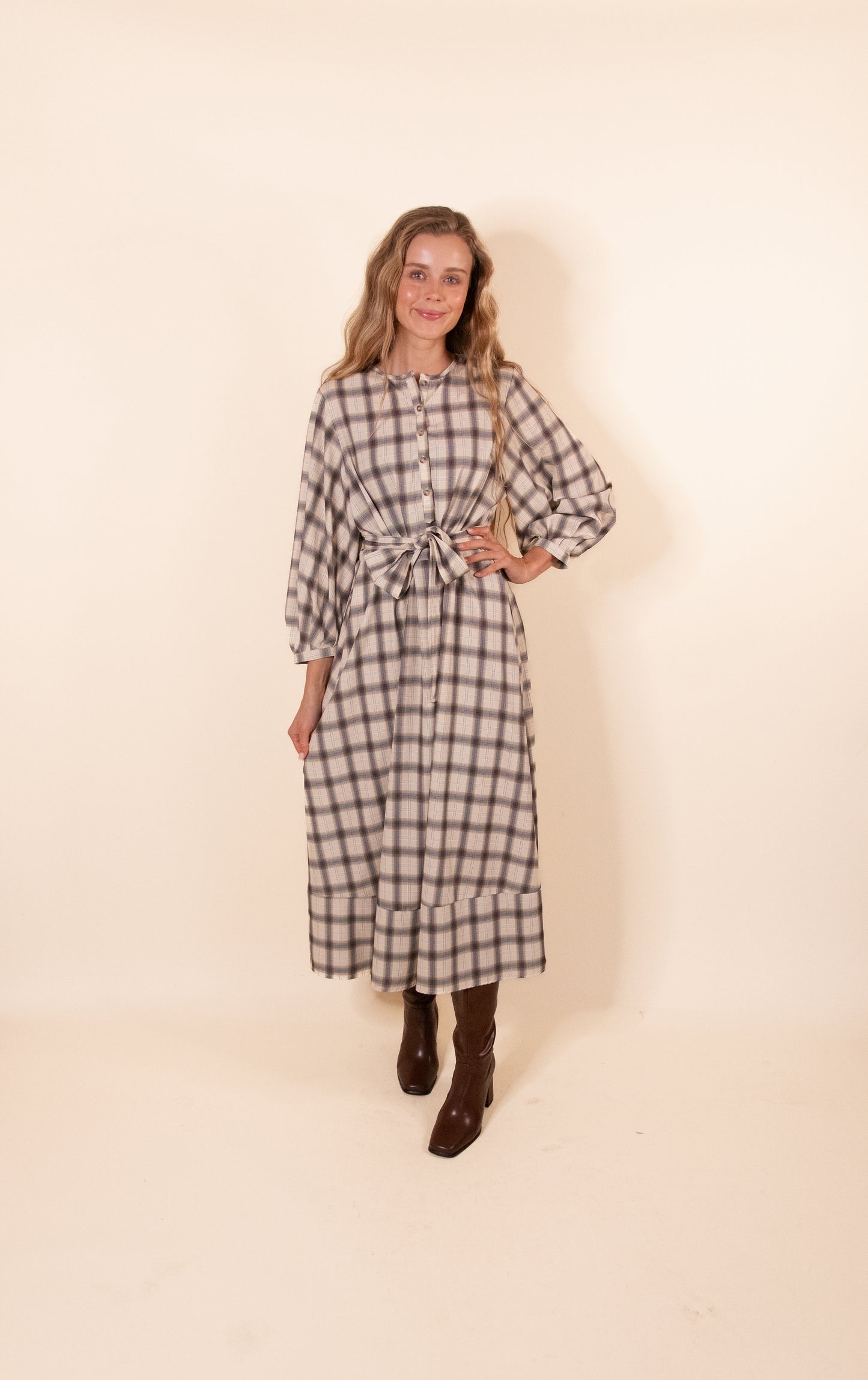 The Rae Plaid Shirt Dress