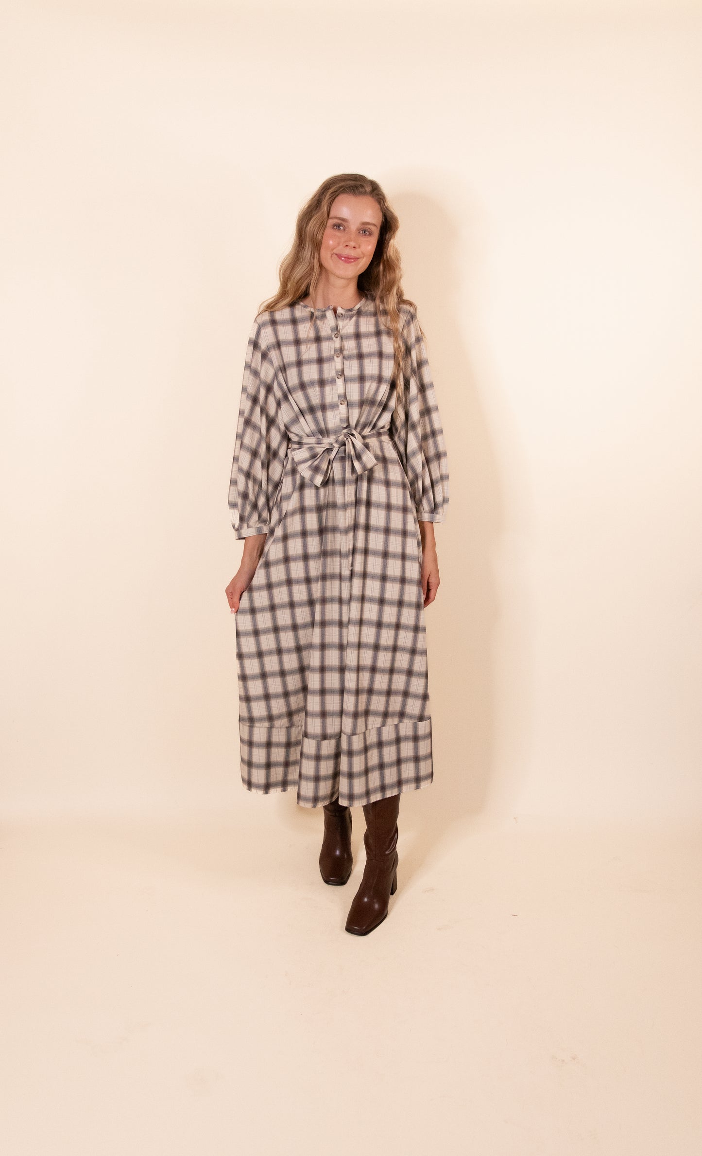 The Rae Plaid Shirt Dress