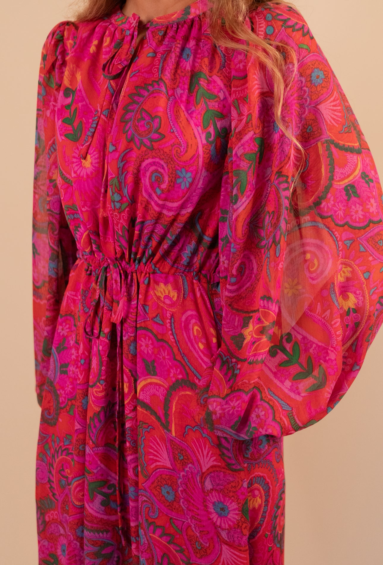 The Lexi Floral Maxi Dress in Fucshia