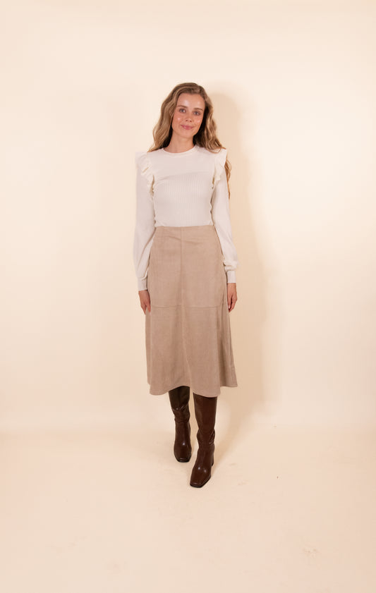 The Ellis Suede Skirt