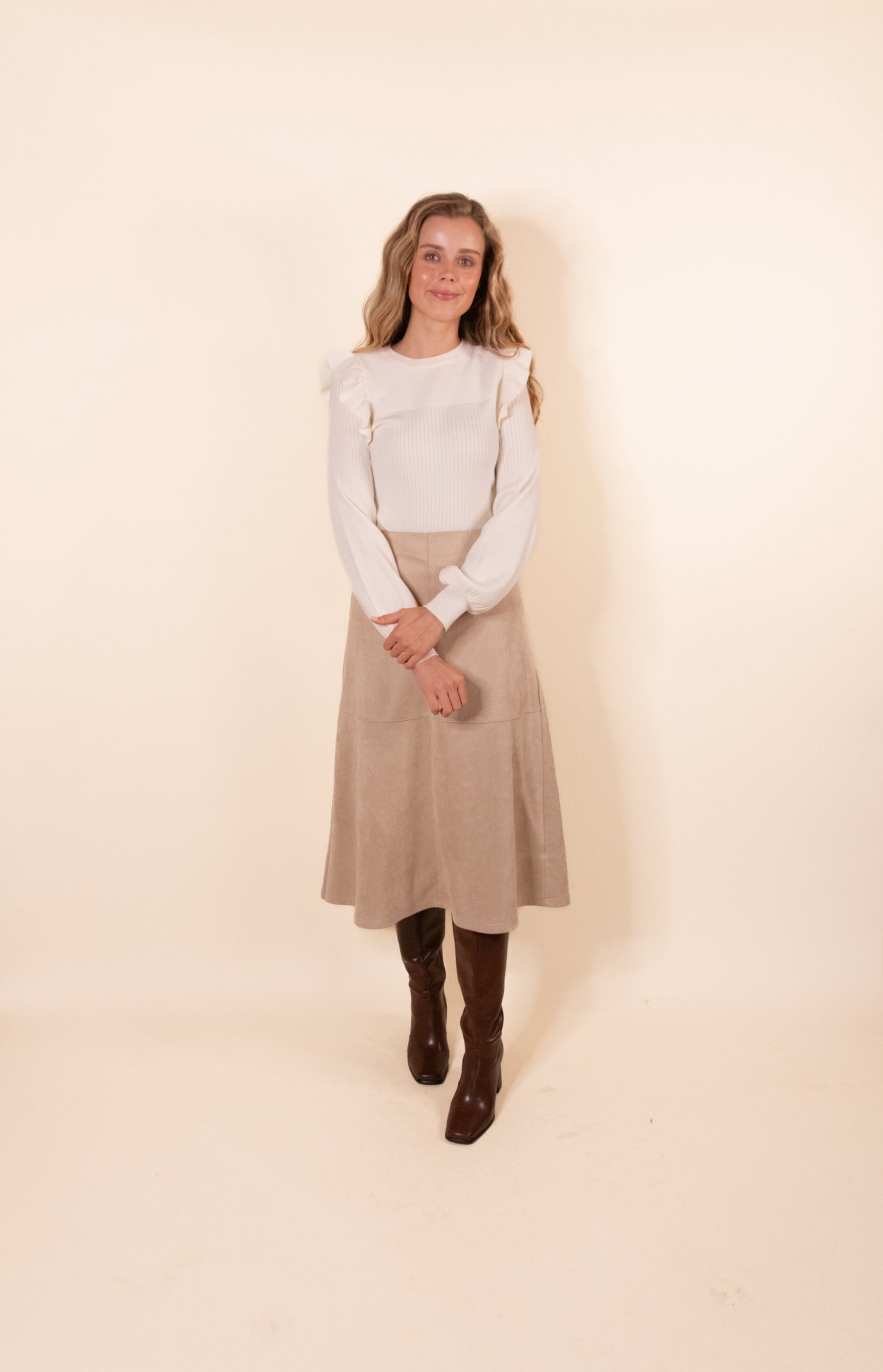 The Ellis Suede Skirt