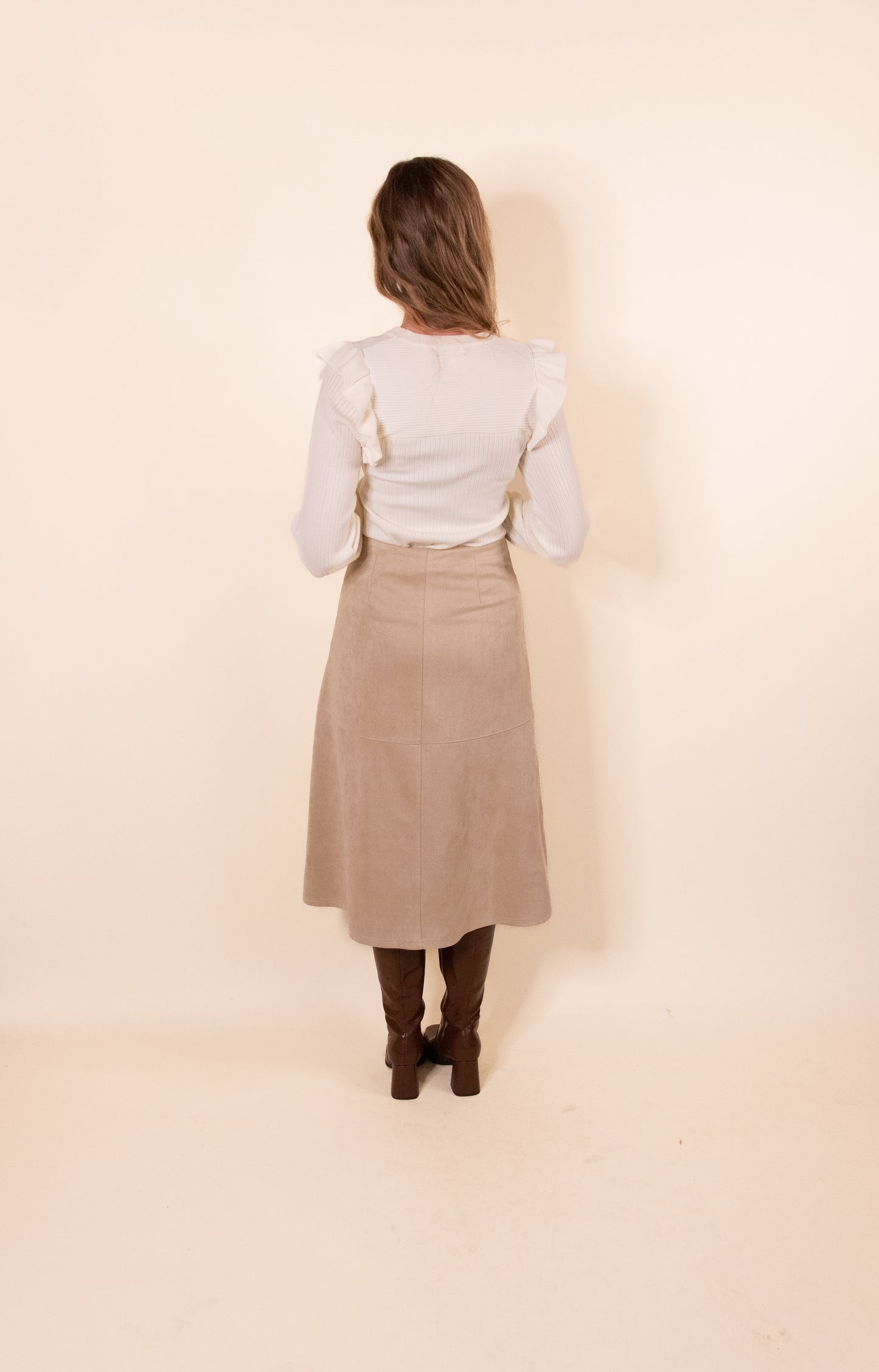 The Ellis Suede Skirt