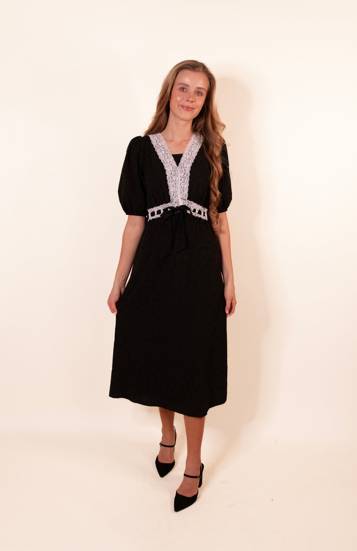 The Clara Lace Trim Dress