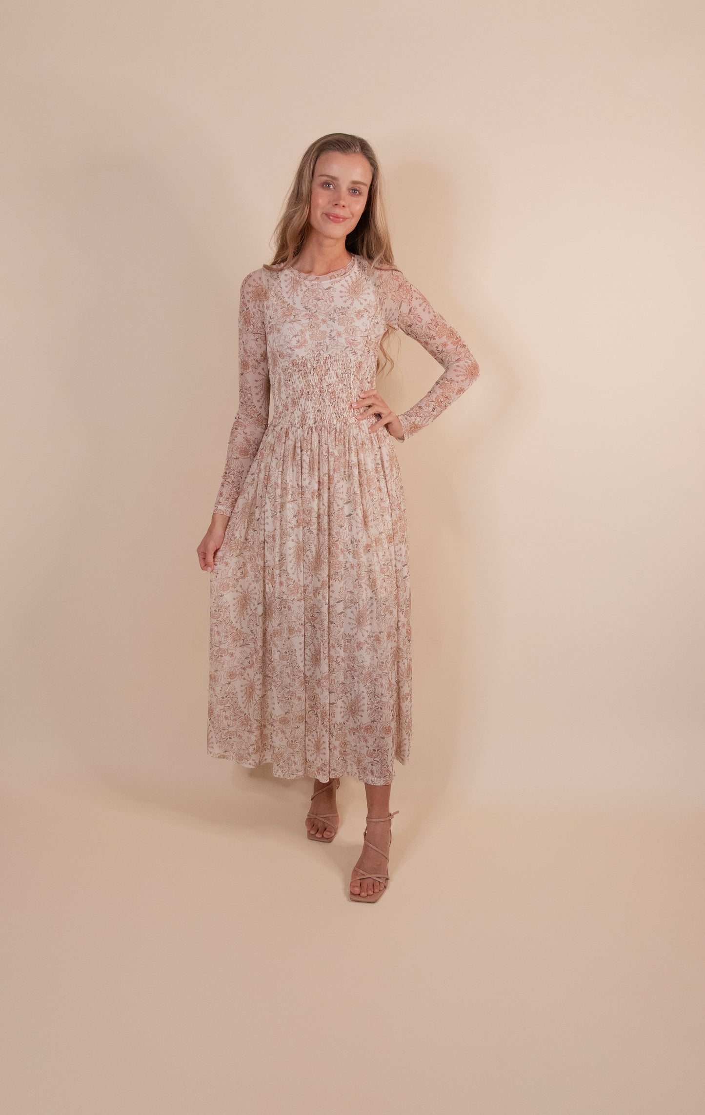 The Emmerson Spring Floral Mesh Dress