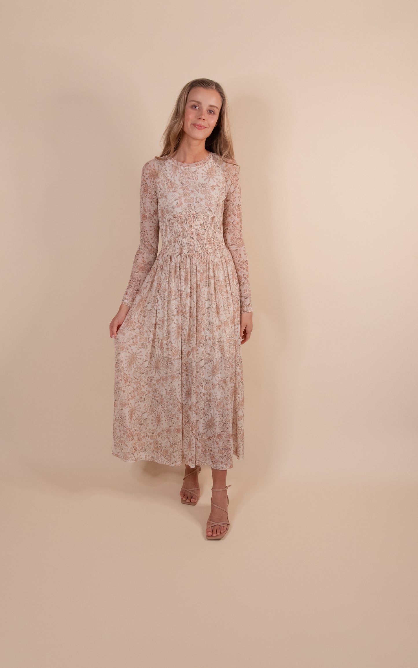 The Emmerson Spring Floral Mesh Dress