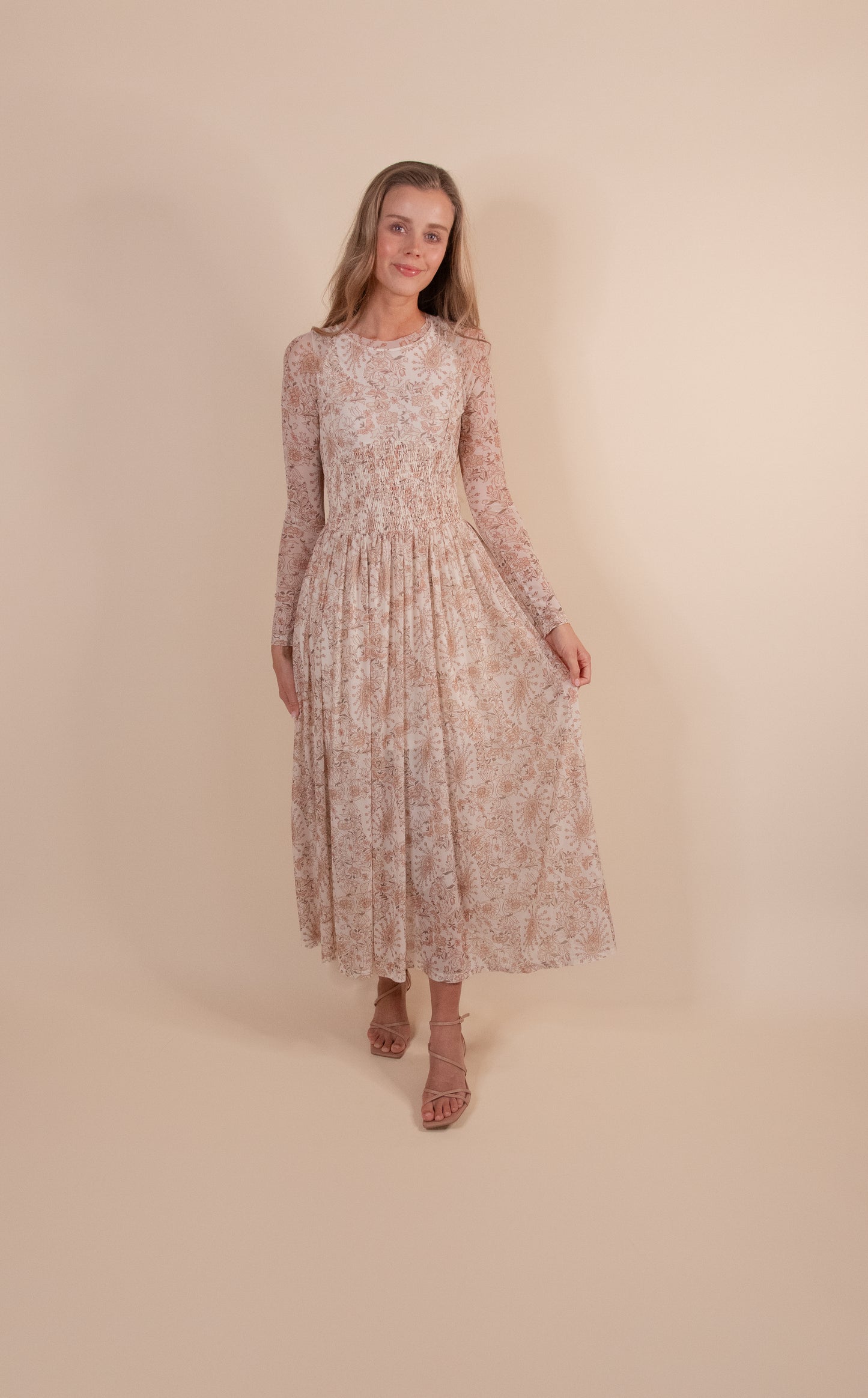 The Emmerson Spring Floral Mesh Dress