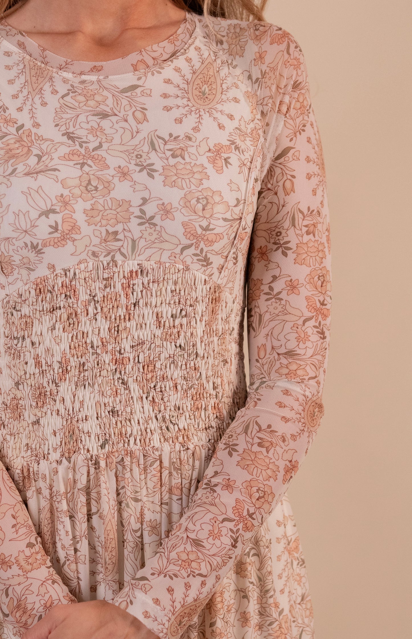 The Emmerson Spring Floral Mesh Dress