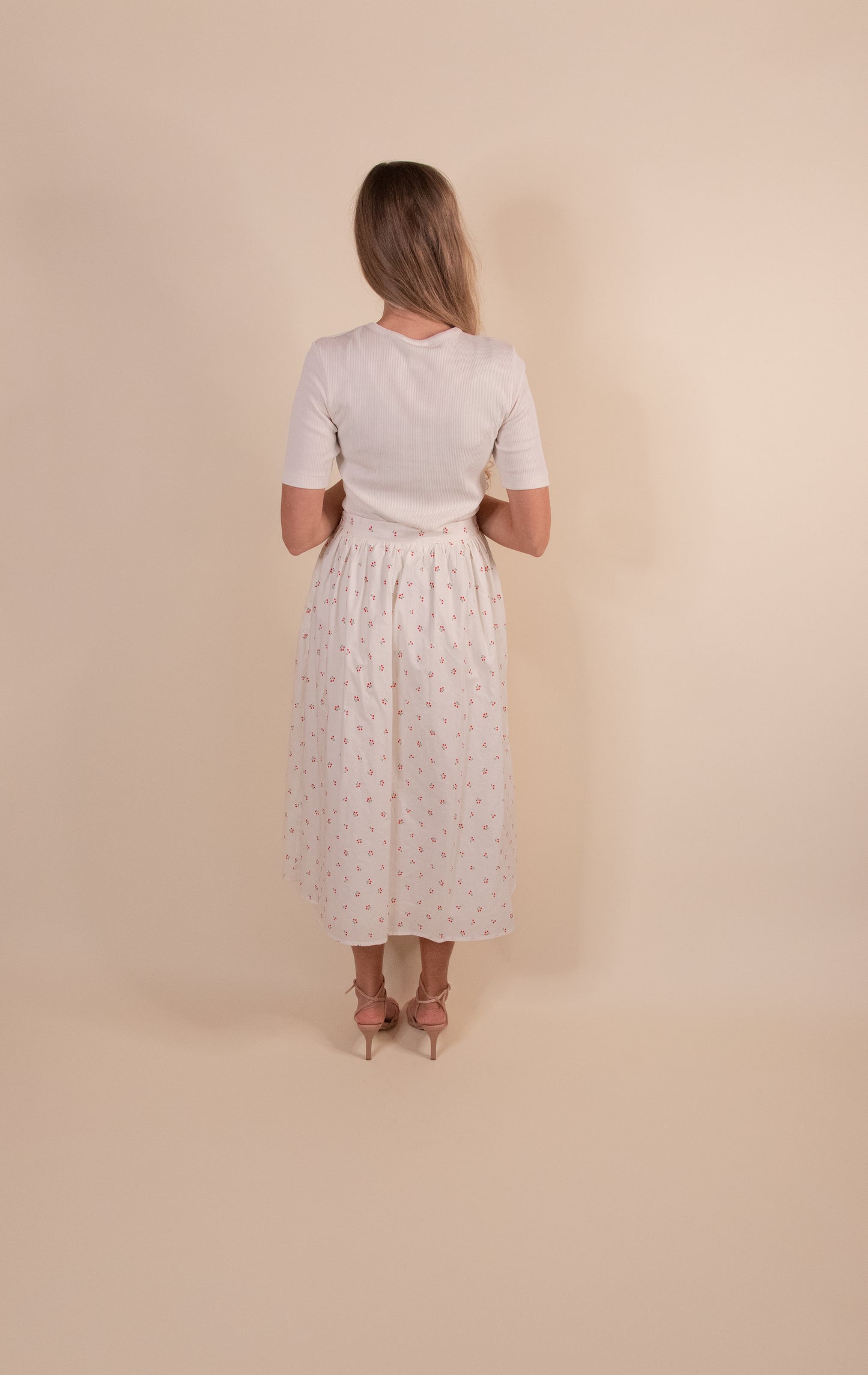 The Perfect Cherry Midi Skirt