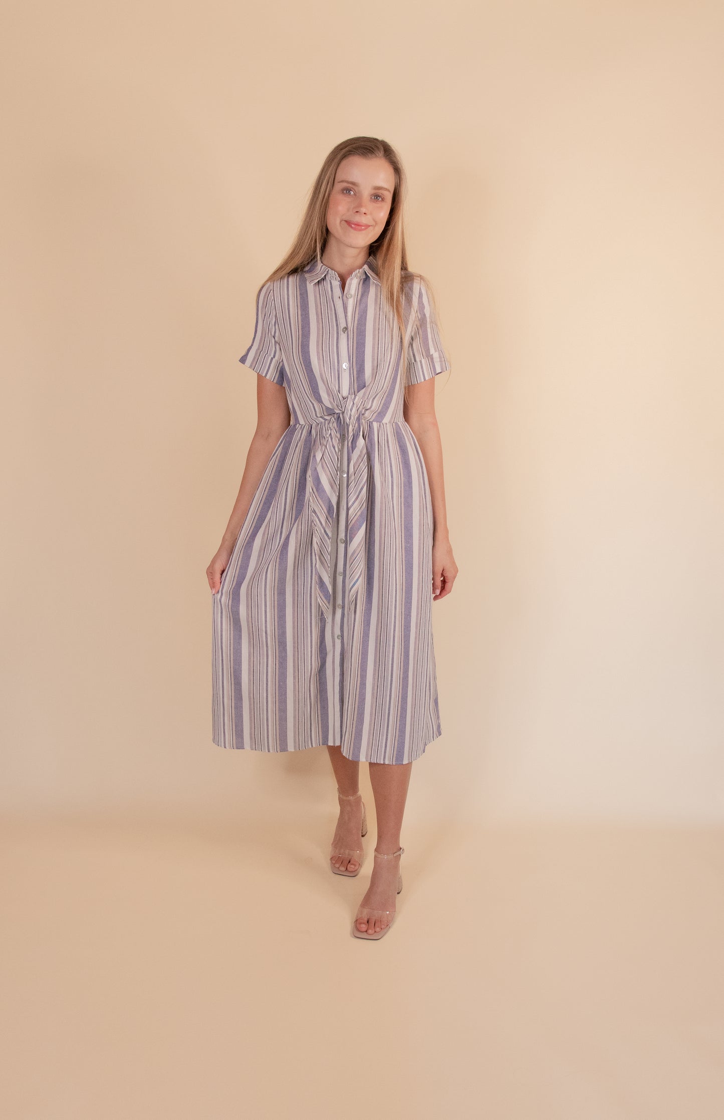 The Emma Front Tie Stripe Dress