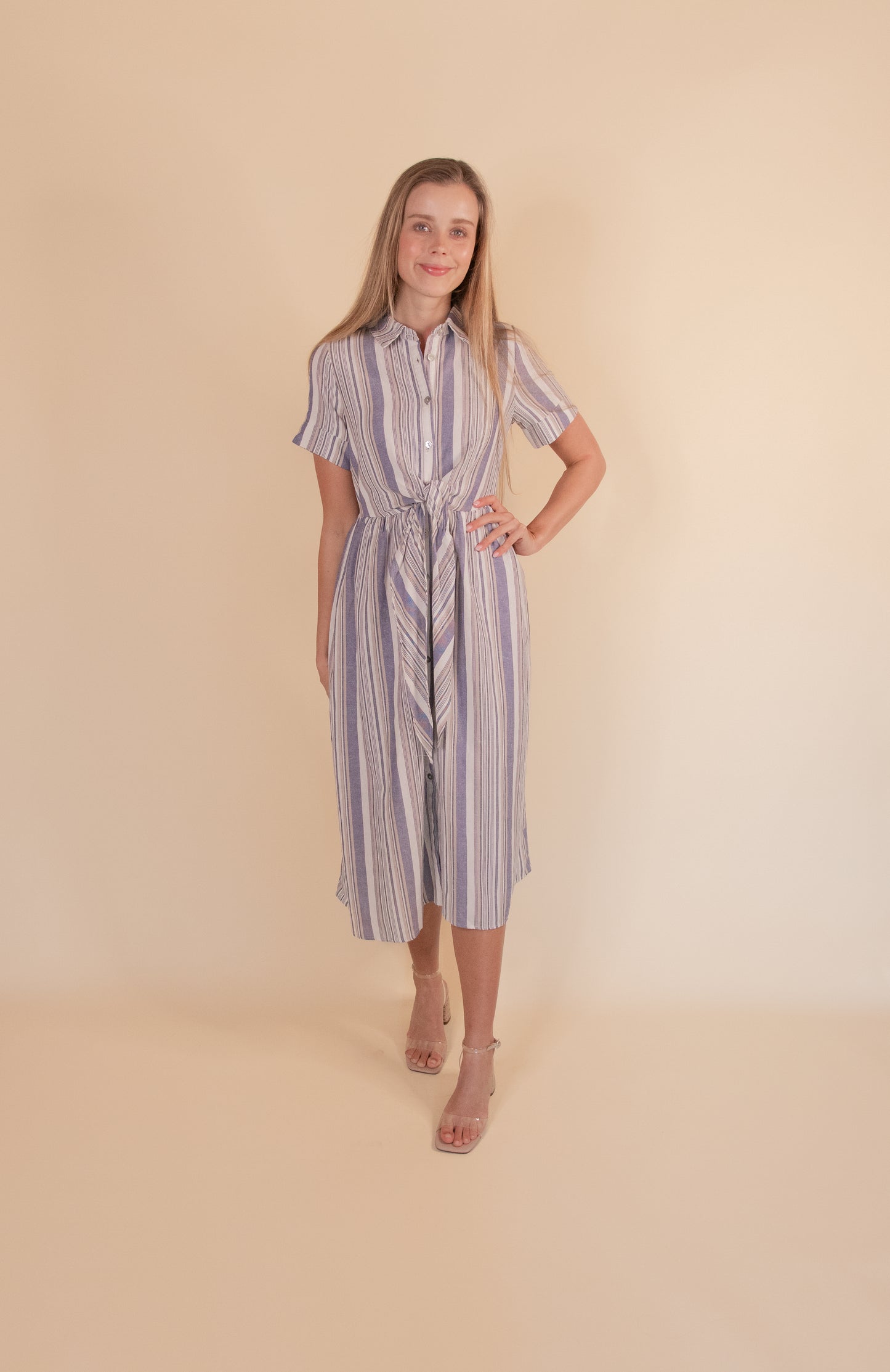 The Emma Front Tie Stripe Dress