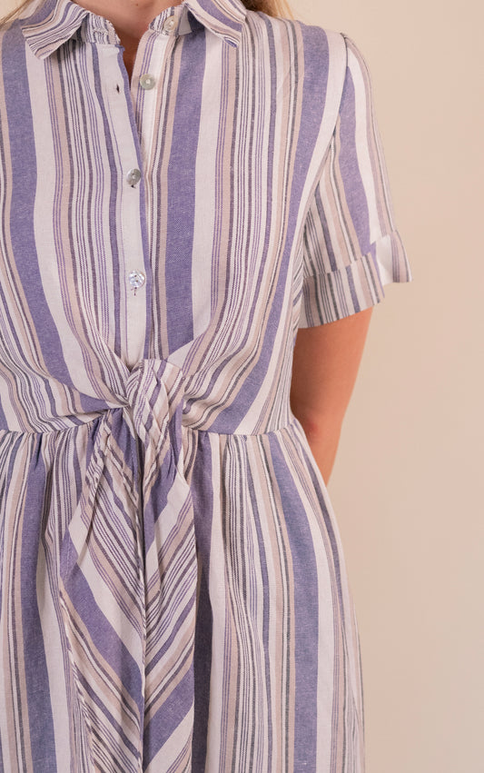The Emma Front Tie Stripe Dress