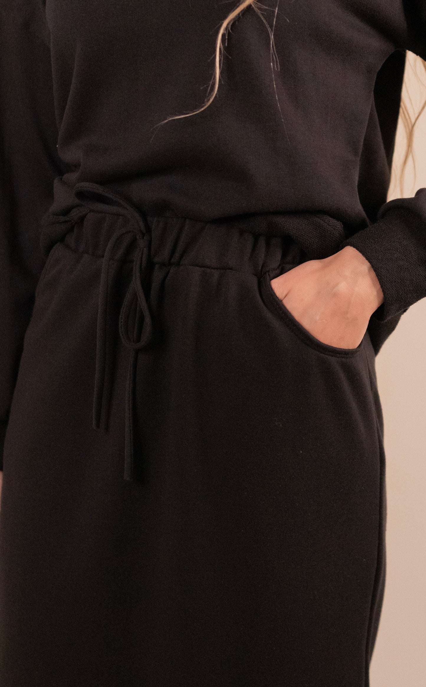 The Kennedy Lounge Set in Black Knit ** SKIRT ONLY
