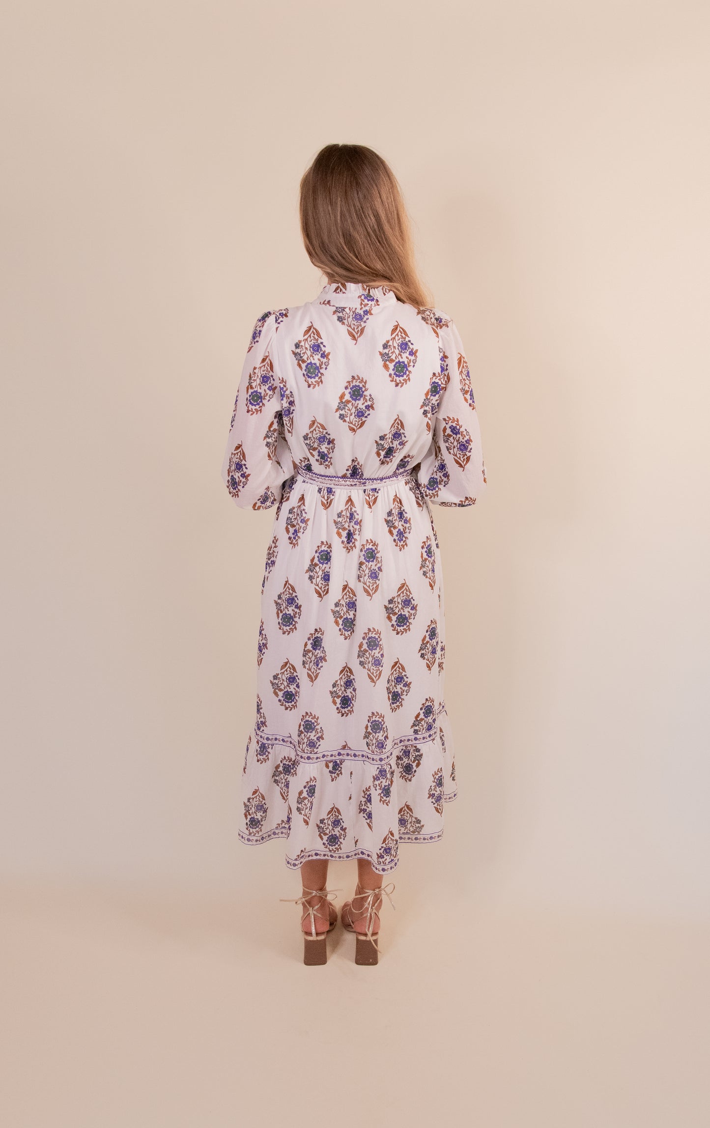 The Lauren Midi Dress in Navy Floral
