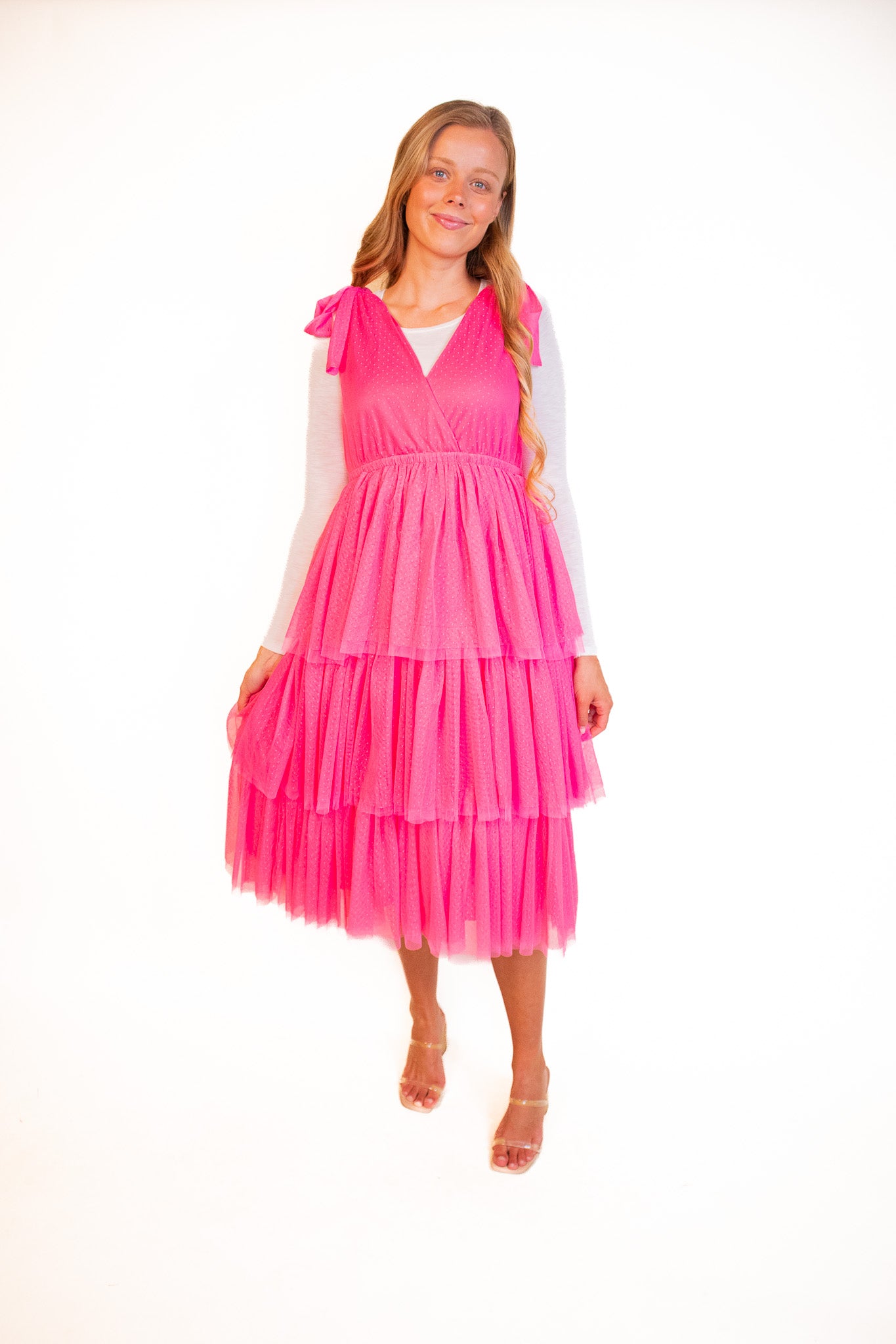 The Sofia Tulle Dress in Fucshia