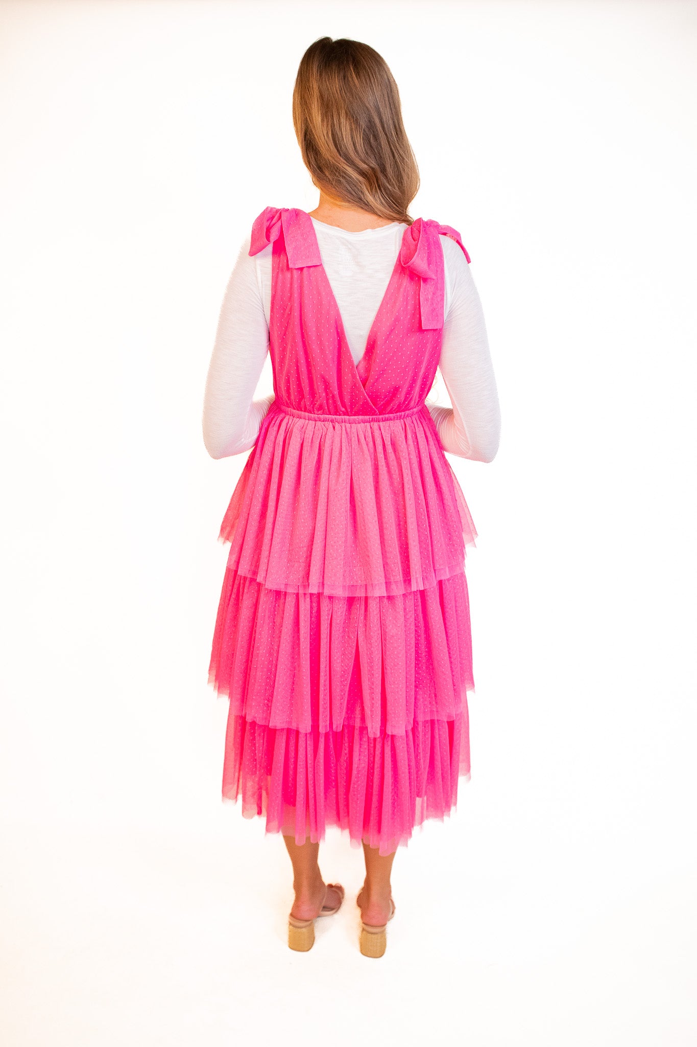 The Sofia Tulle Dress in Fucshia