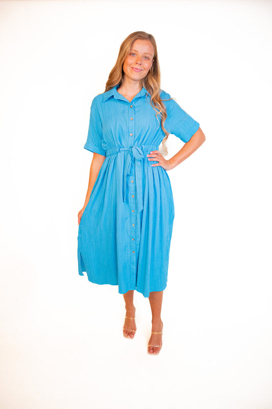 The Cora Dress in Ocean