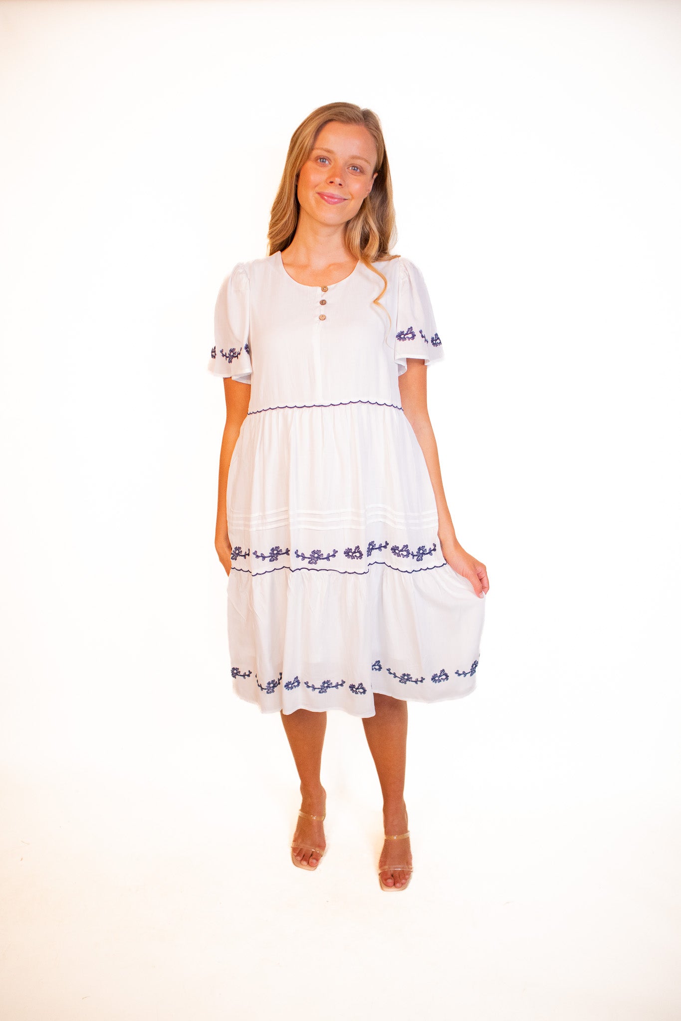 The Rory Embroidered Babydoll Dress