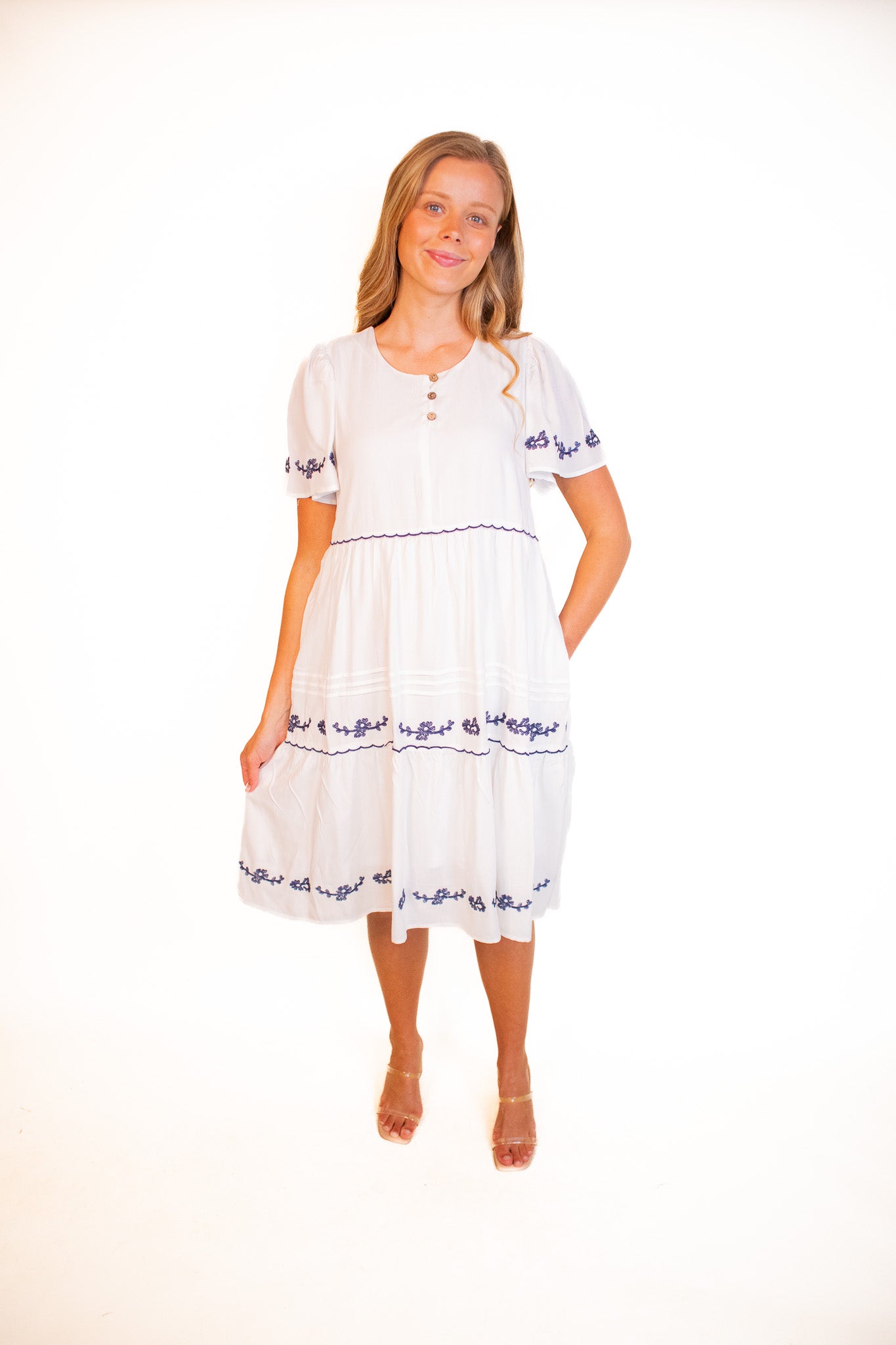 The Rory Embroidered Babydoll Dress