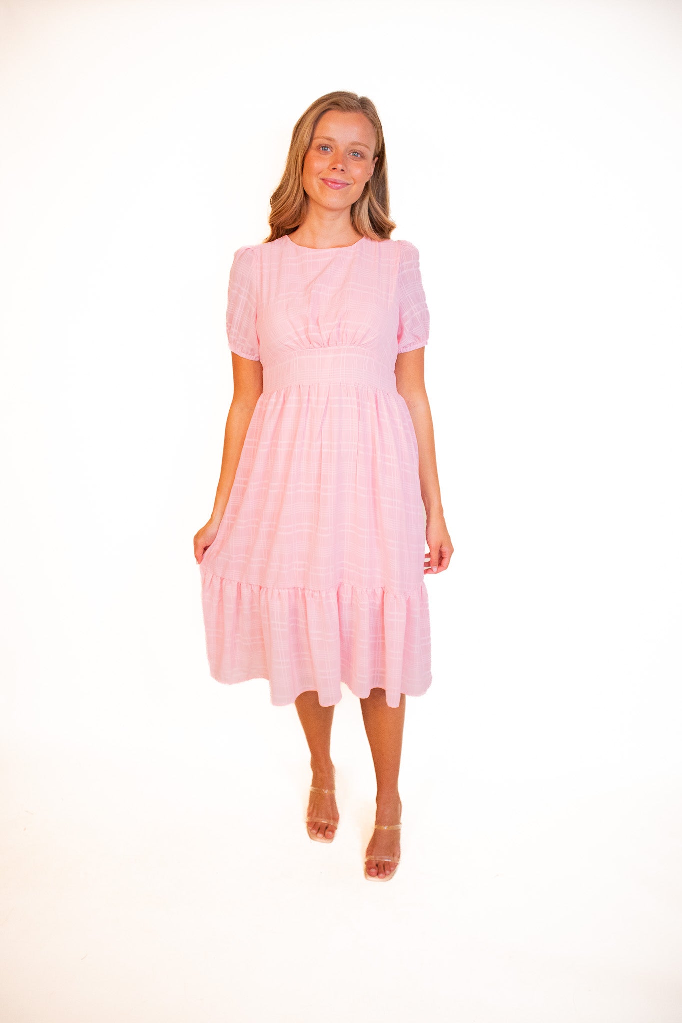 The Abigail Chiffon Midi in Pink