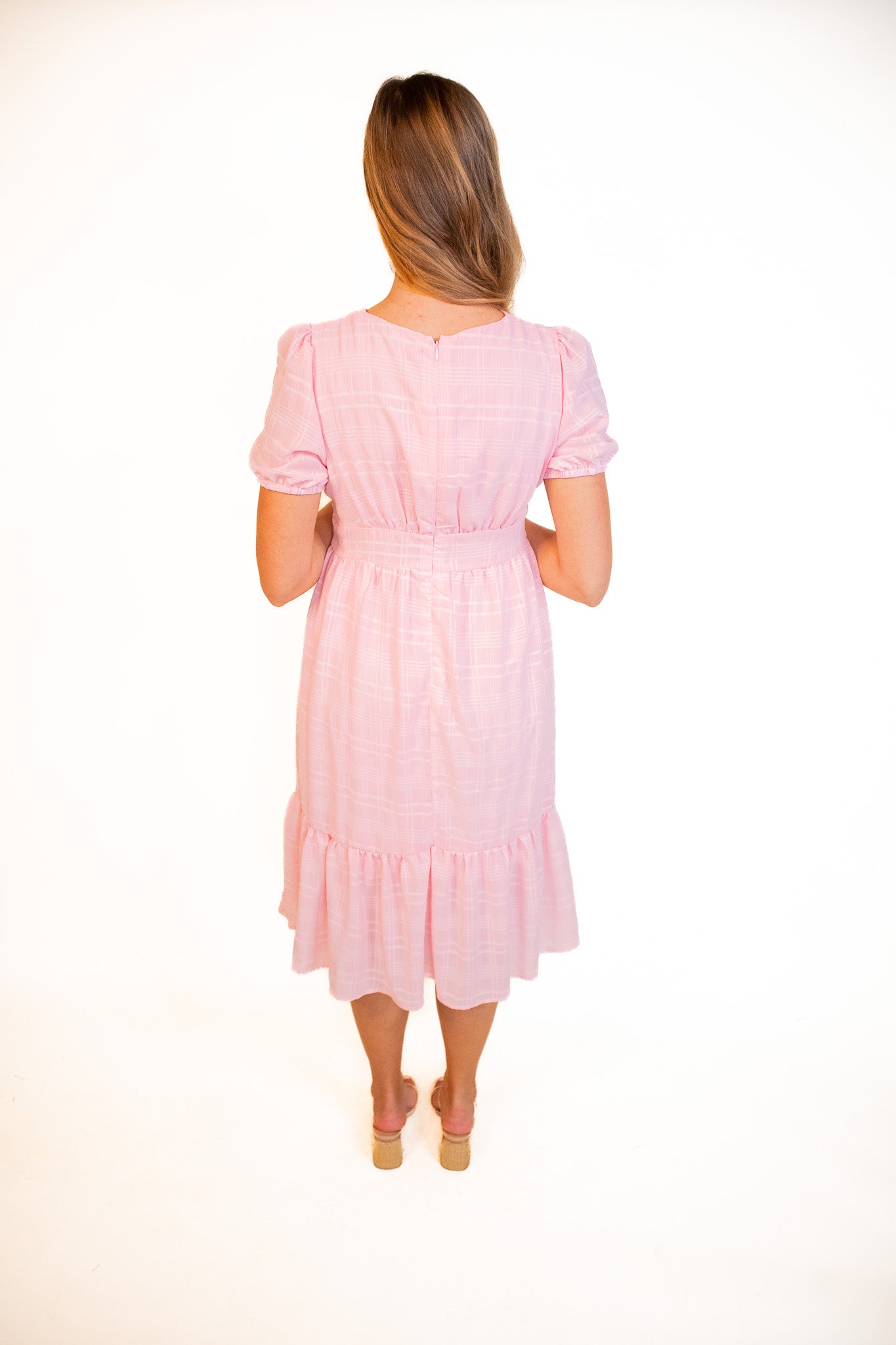 The Abigail Chiffon Midi in Pink