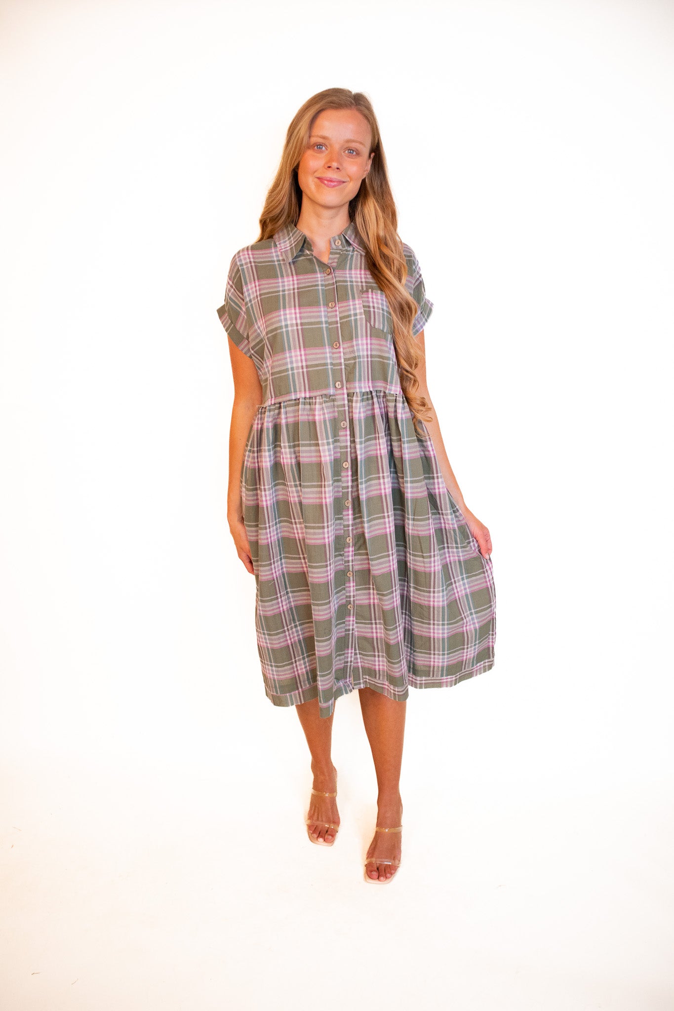 The Pepper Plaid Babydoll Dress