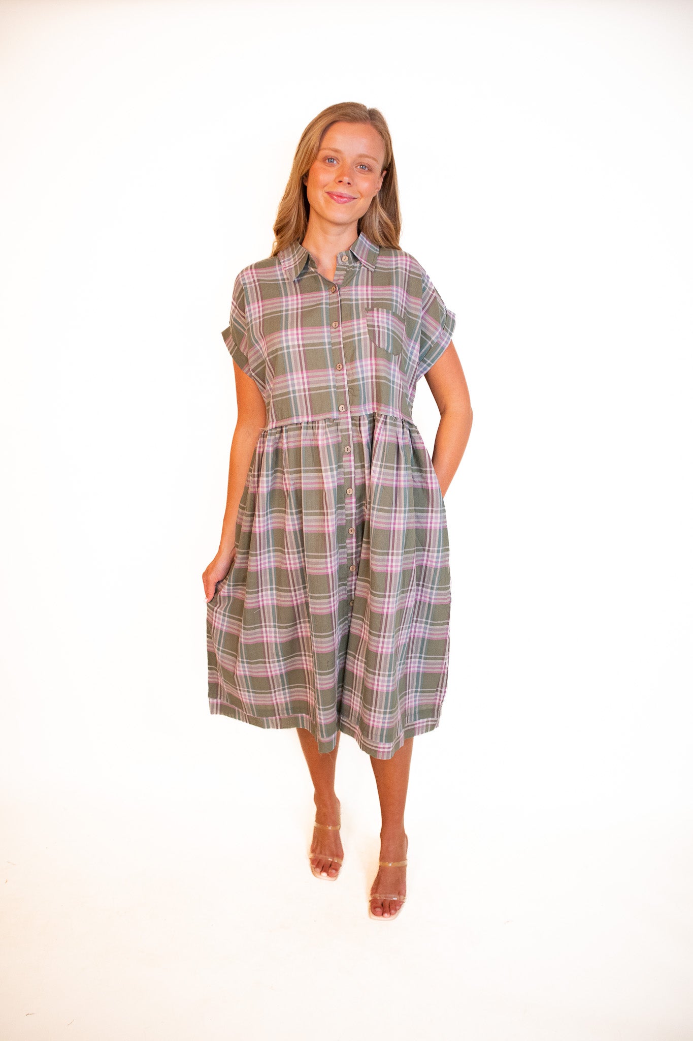 The Pepper Plaid Babydoll Dress