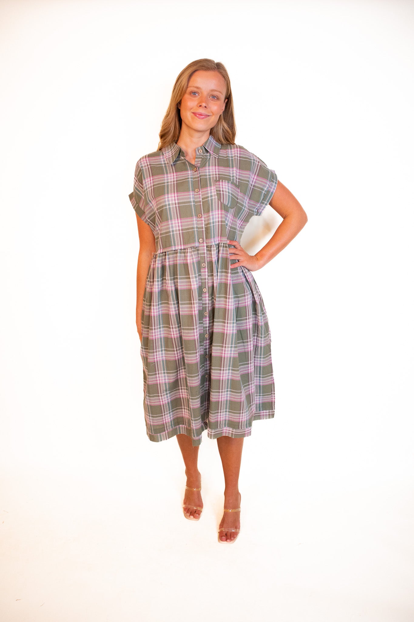 The Pepper Plaid Babydoll Dress