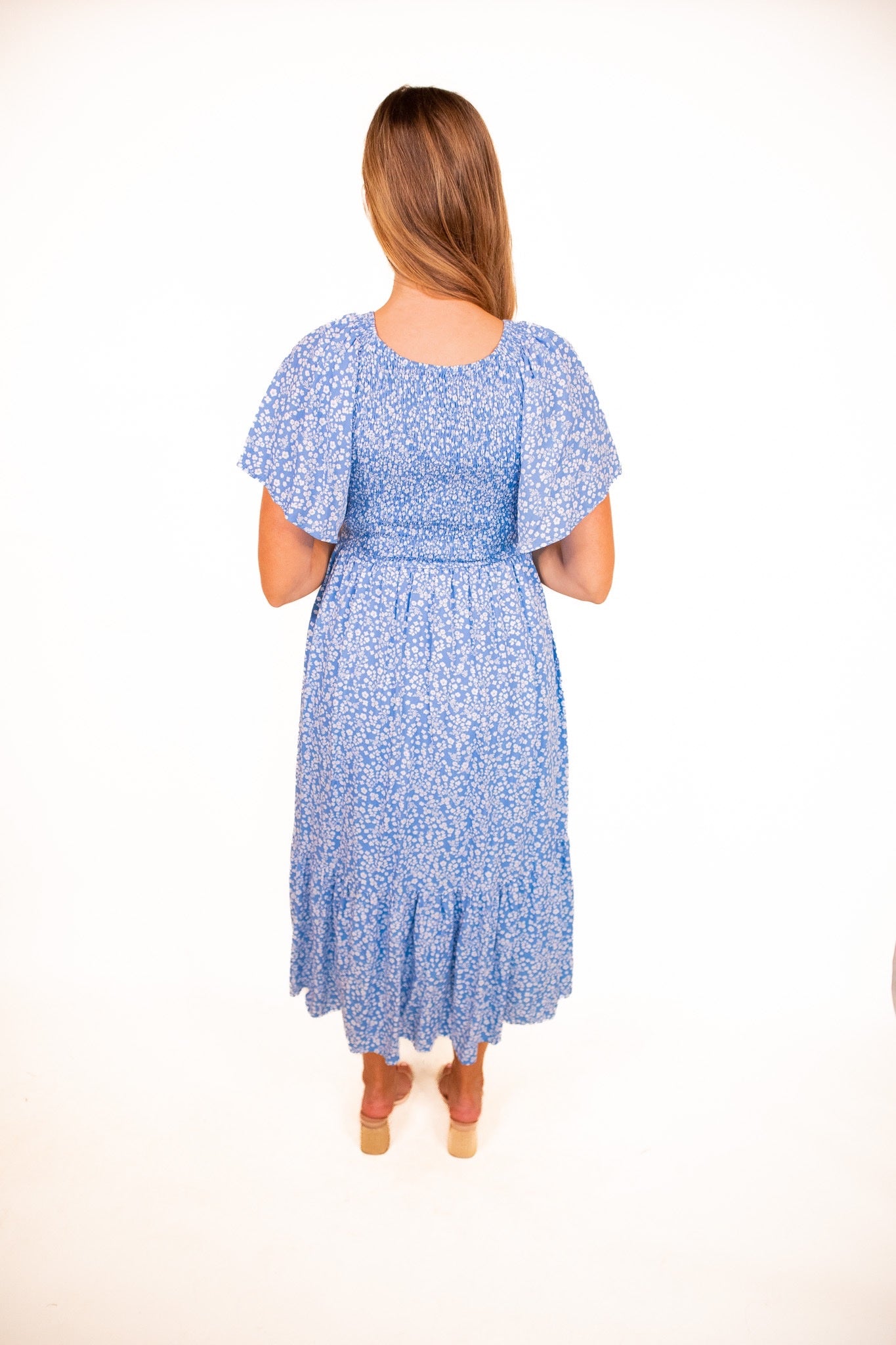 The Libby Dress in Blue Floral