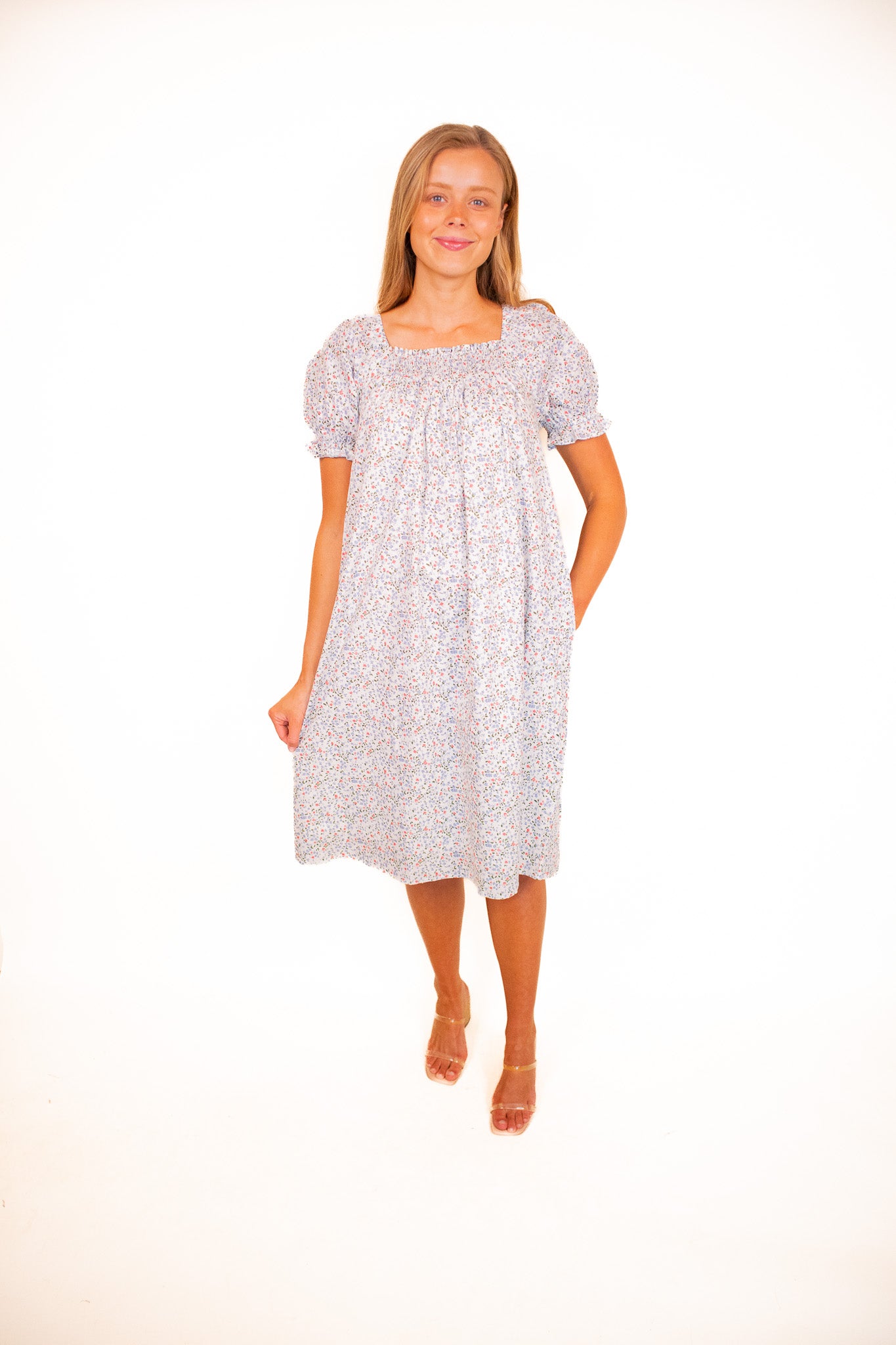 The Claire Floral Smock Dress