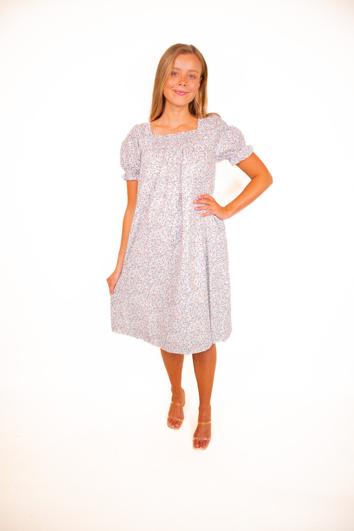 The Claire Floral Smock Dress