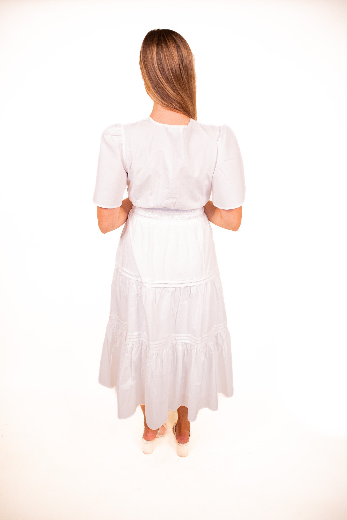 The Clara Shirt Dress in White