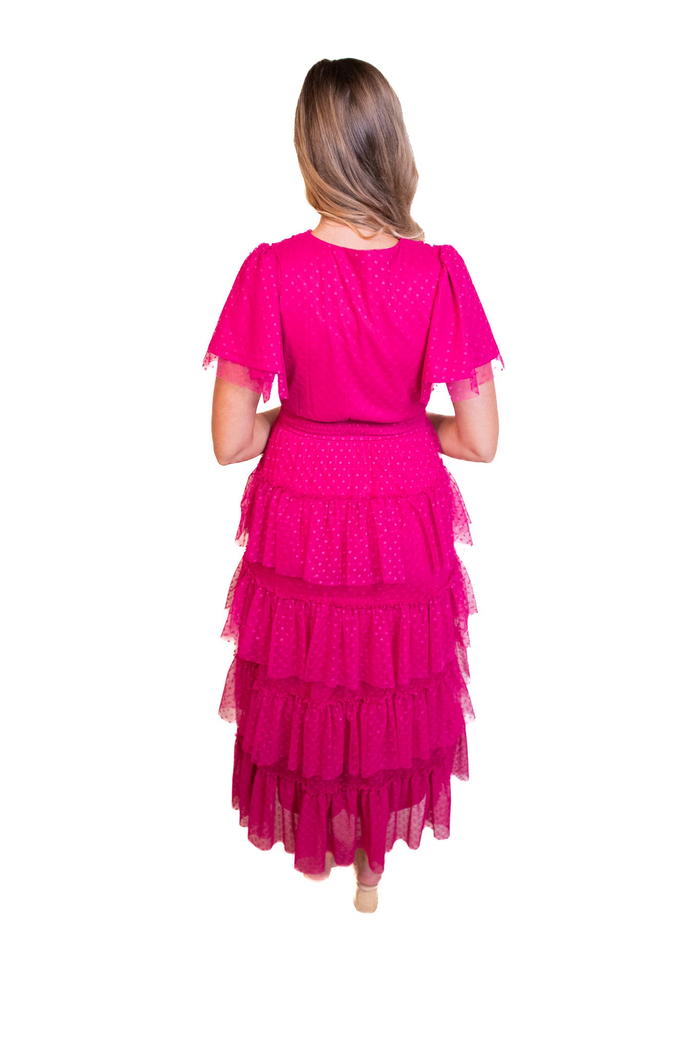 The Elle Tulle Dress in Raspberry