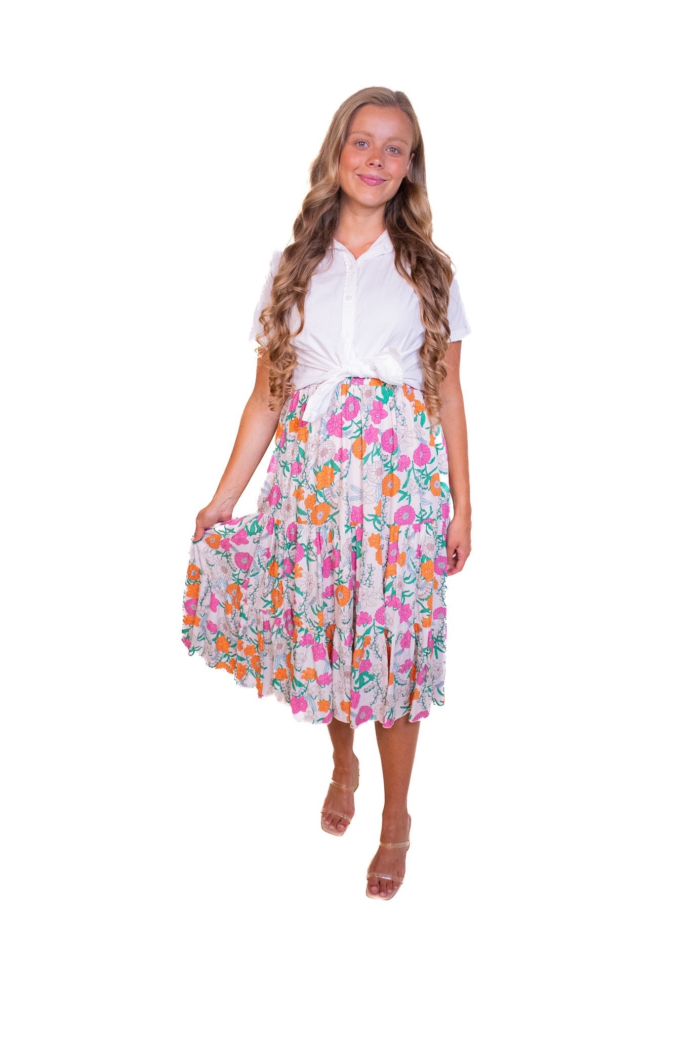 The Lennon Boho Floral Skirt