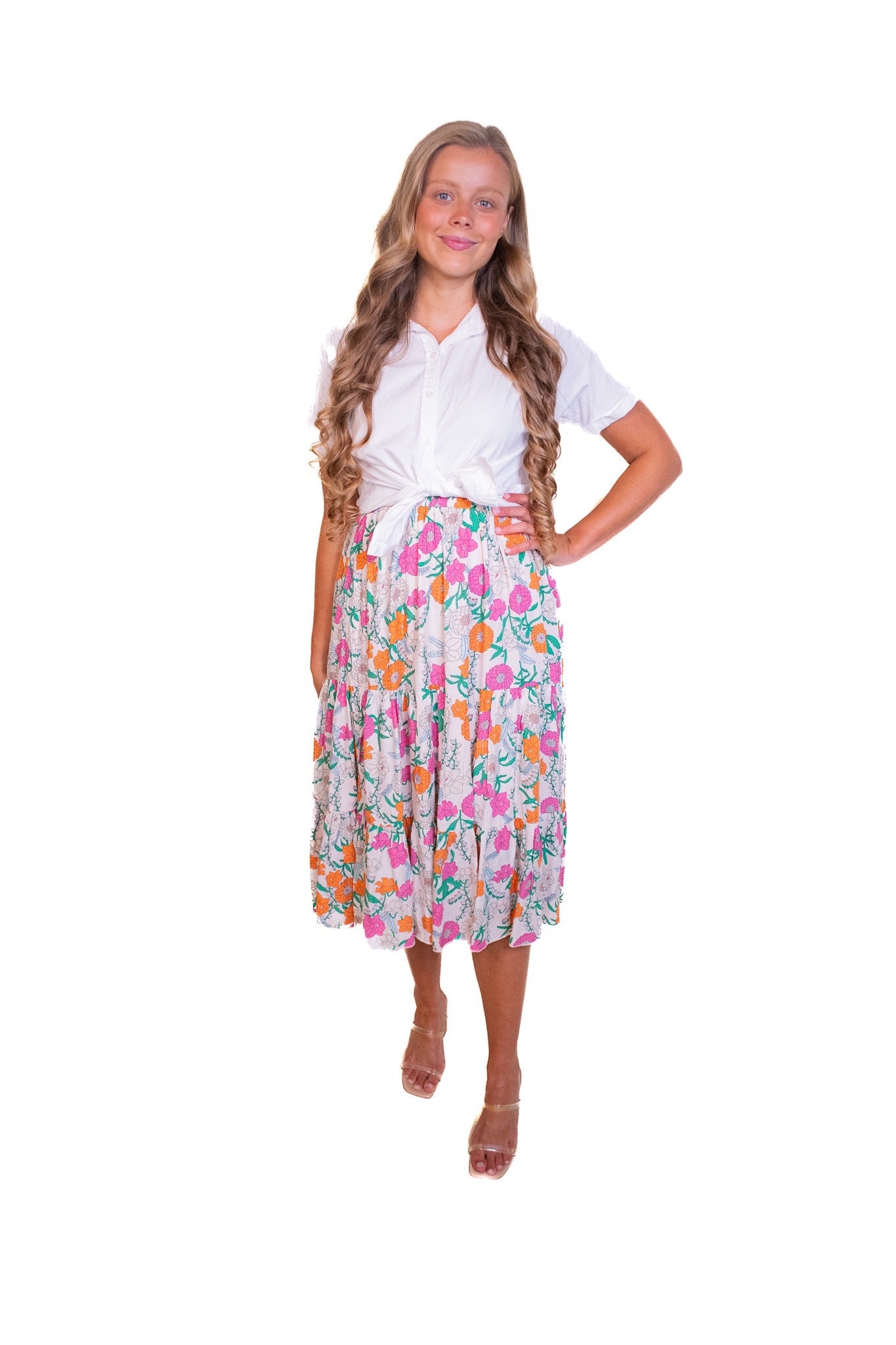 The Lennon Boho Floral Skirt