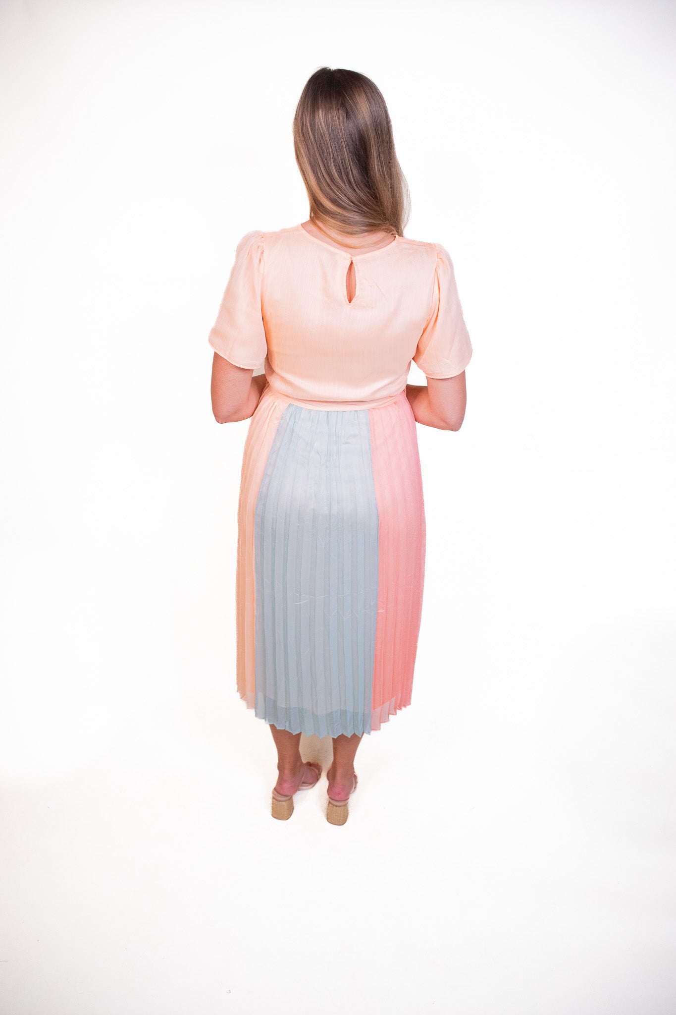 The Emery Pleated Chiffon Dress