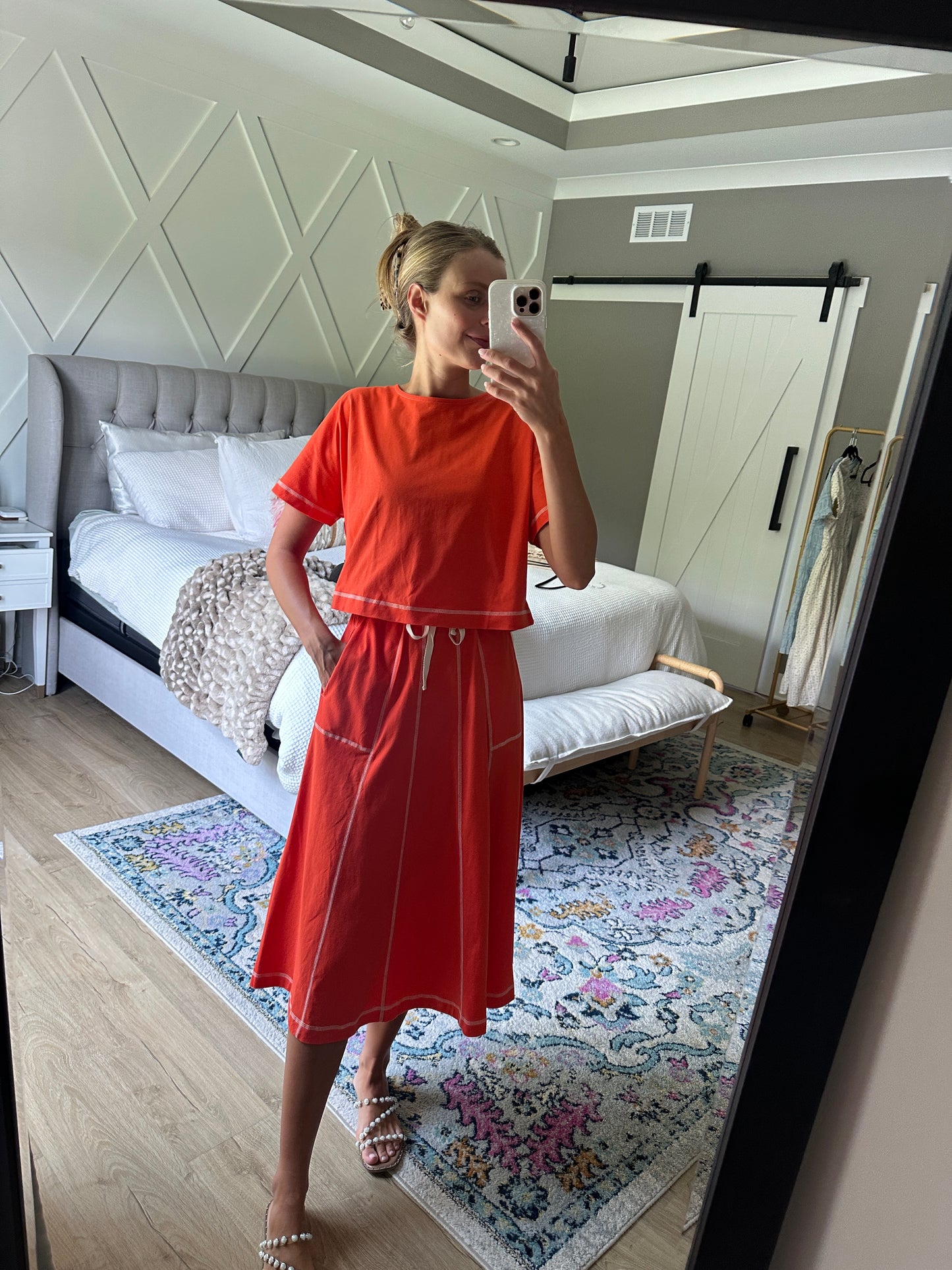PRE-ORDER (ETA JUNE 9) - The Marley Cotton Lounge Set in Poppy