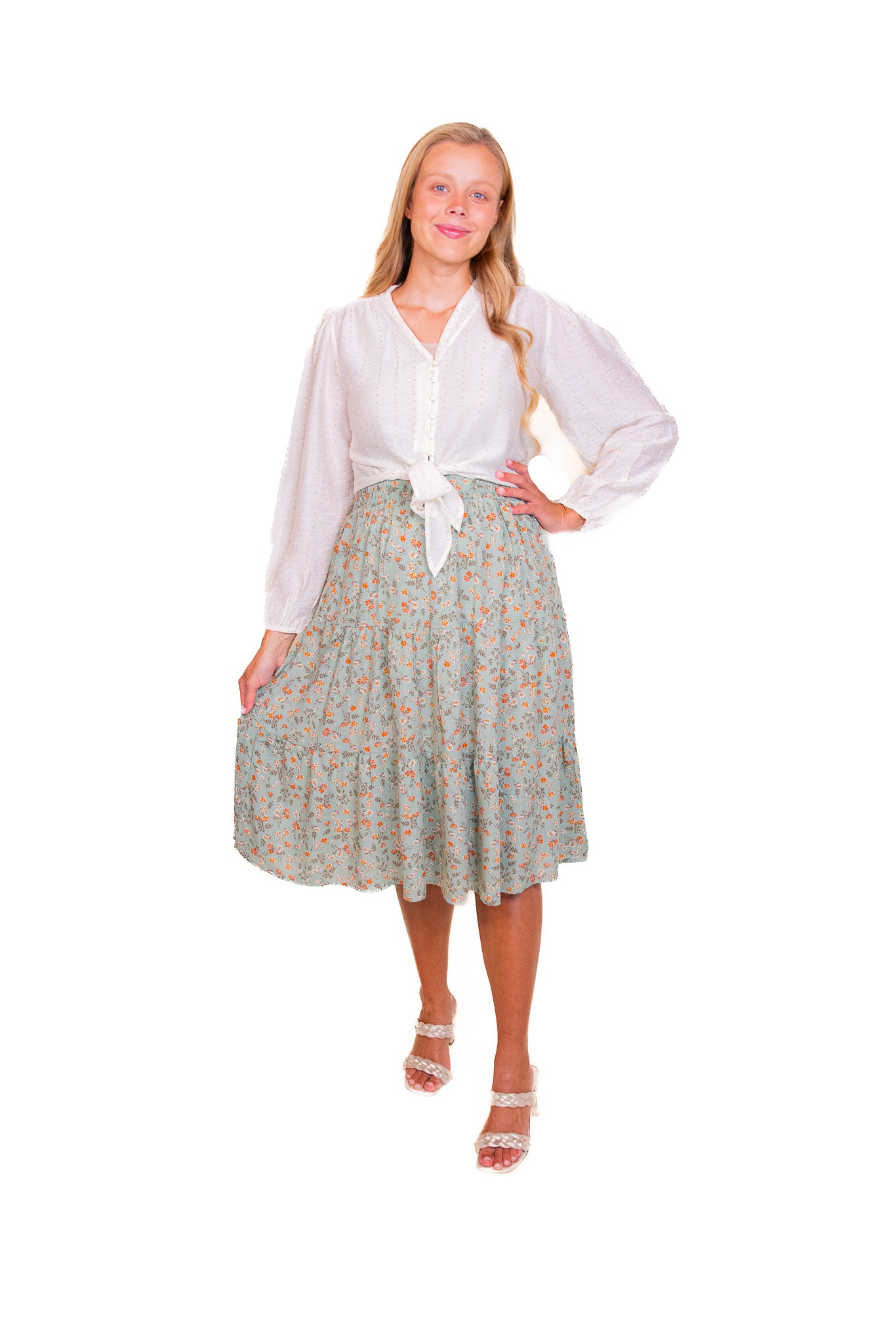 The Rhen Boho Floral Skirt