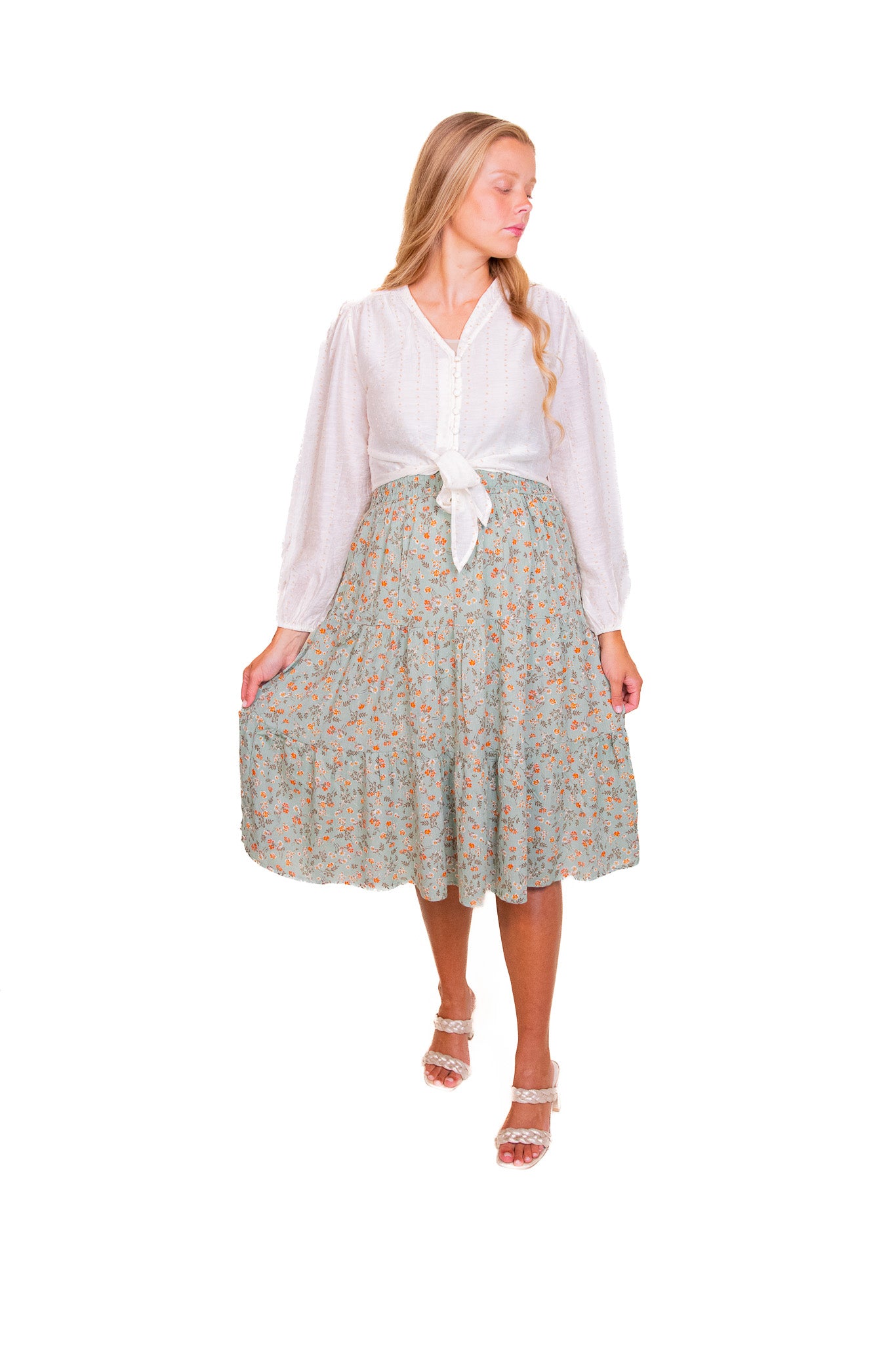 The Rhen Boho Floral Skirt