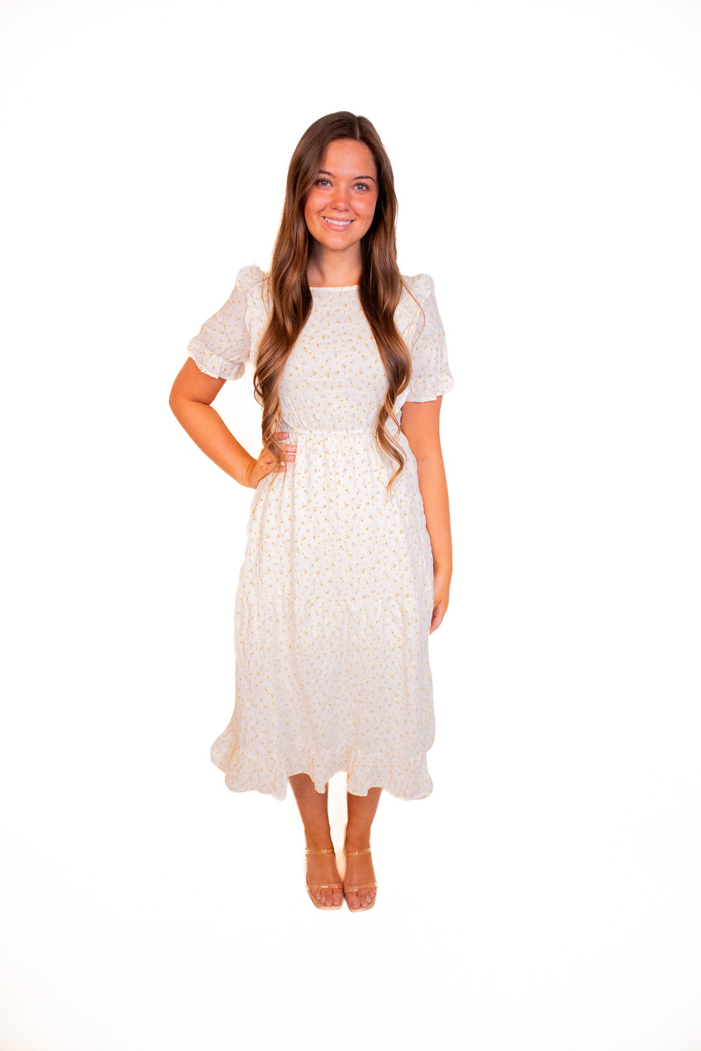 The Allison Ruffle Midi Dress