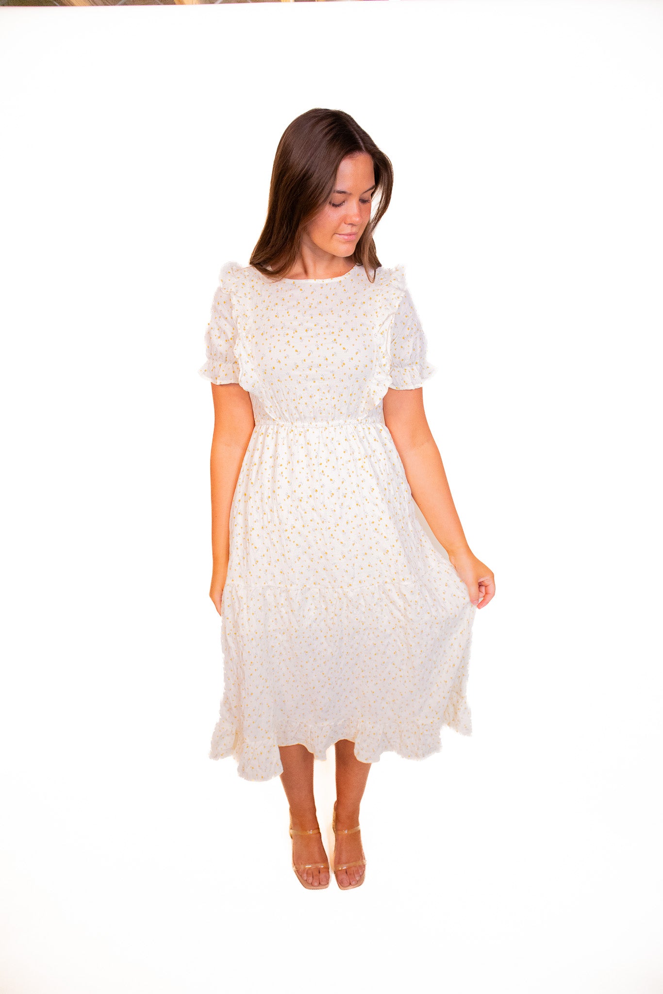 The Allison Ruffle Midi Dress